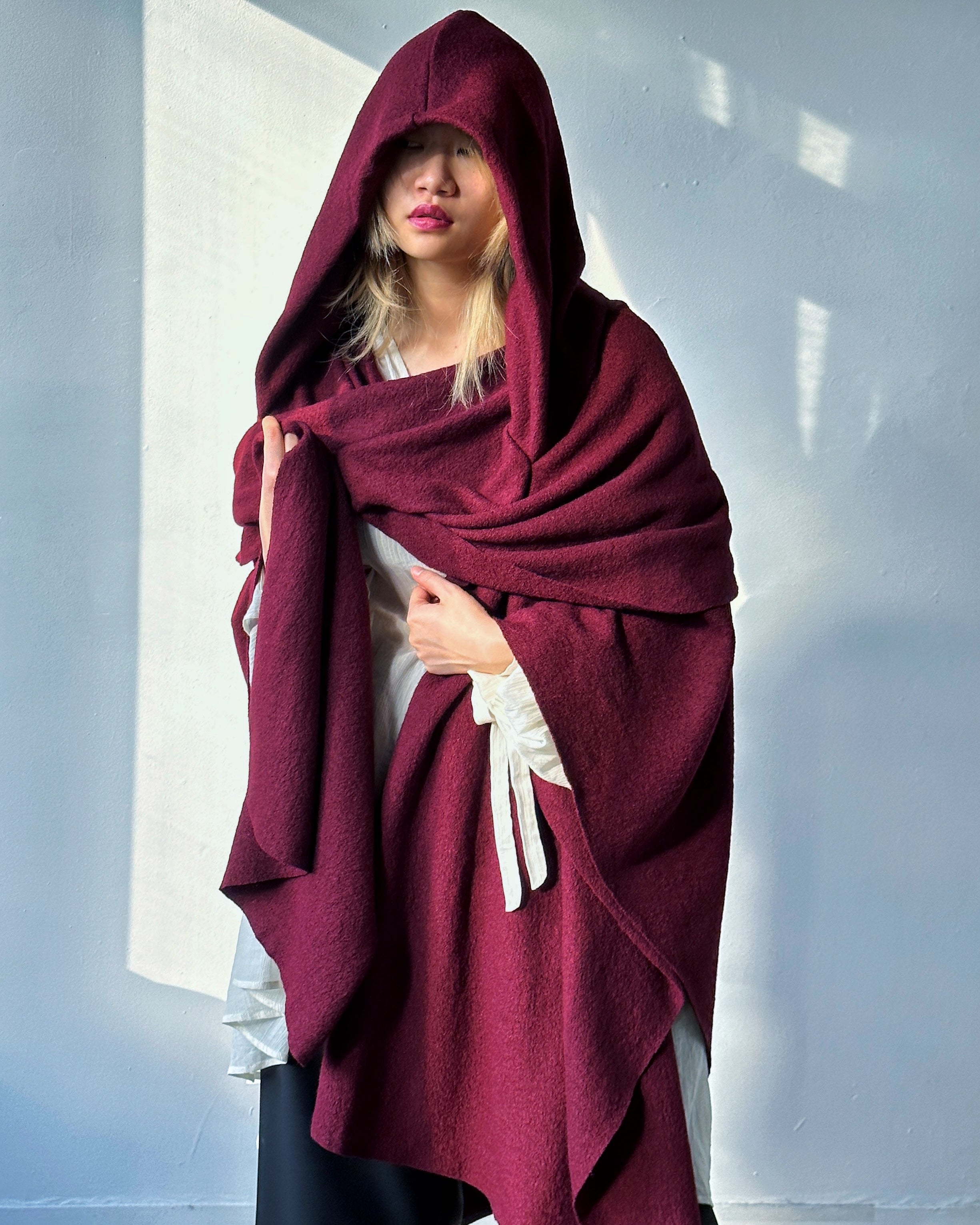 Mythic Cape in Oxblood Wool (Pre-Order)