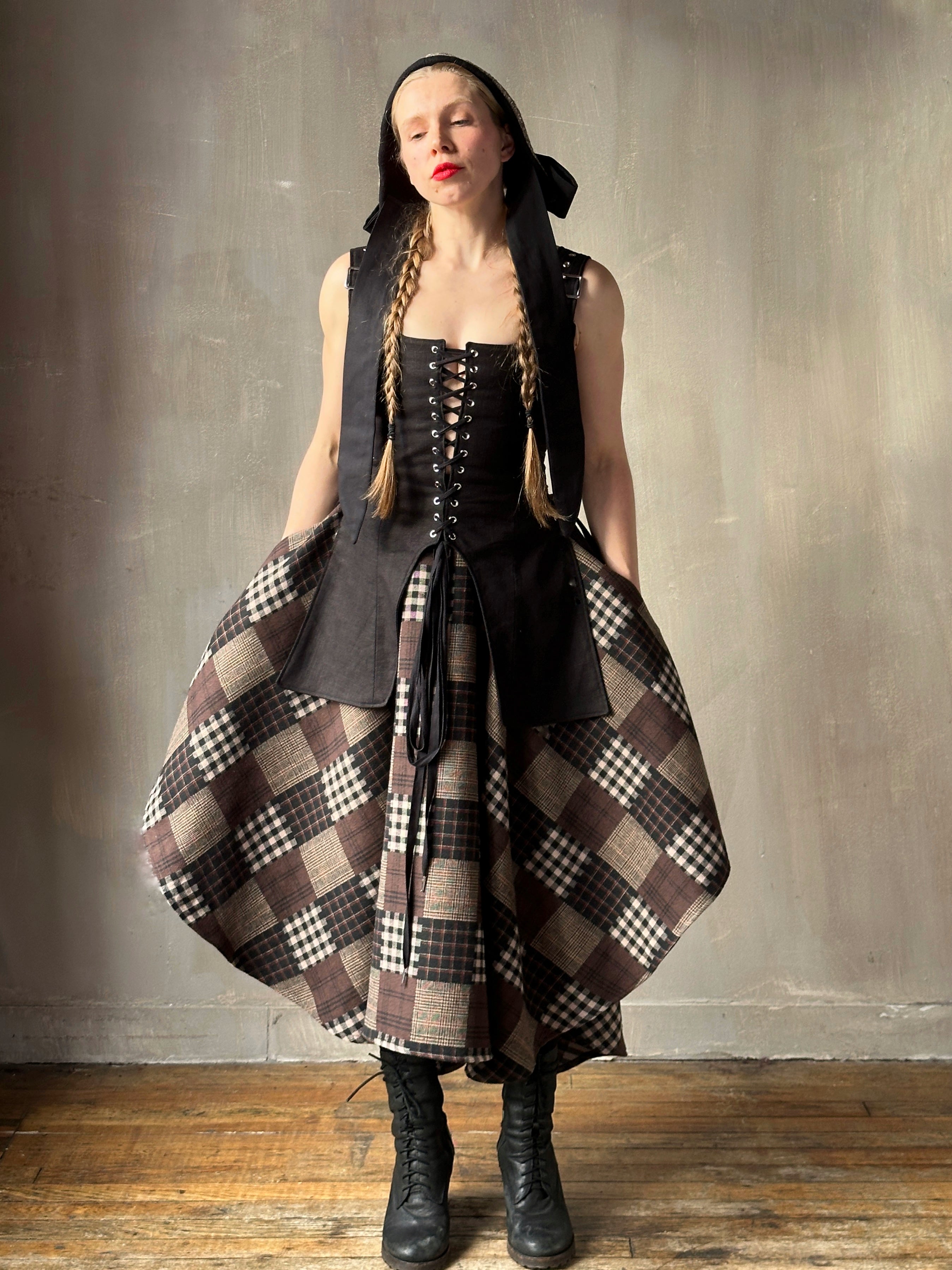 Winter '26: Pastorale Skirt in Patchwork Plaid Cotton (Pre-Order)