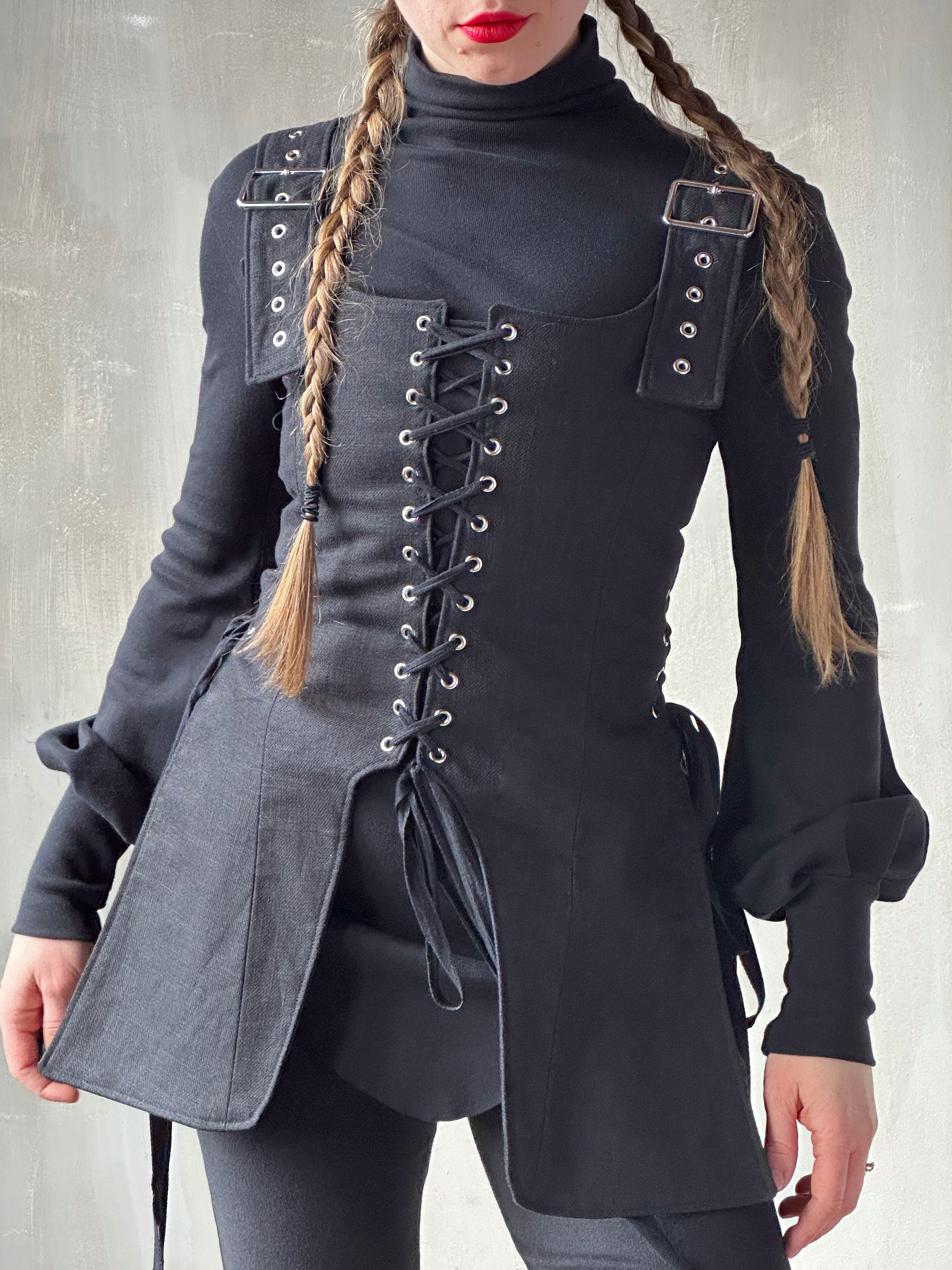 Winter '26: Pinafore Corset Vest in Ramie Twill (Pre-Order)