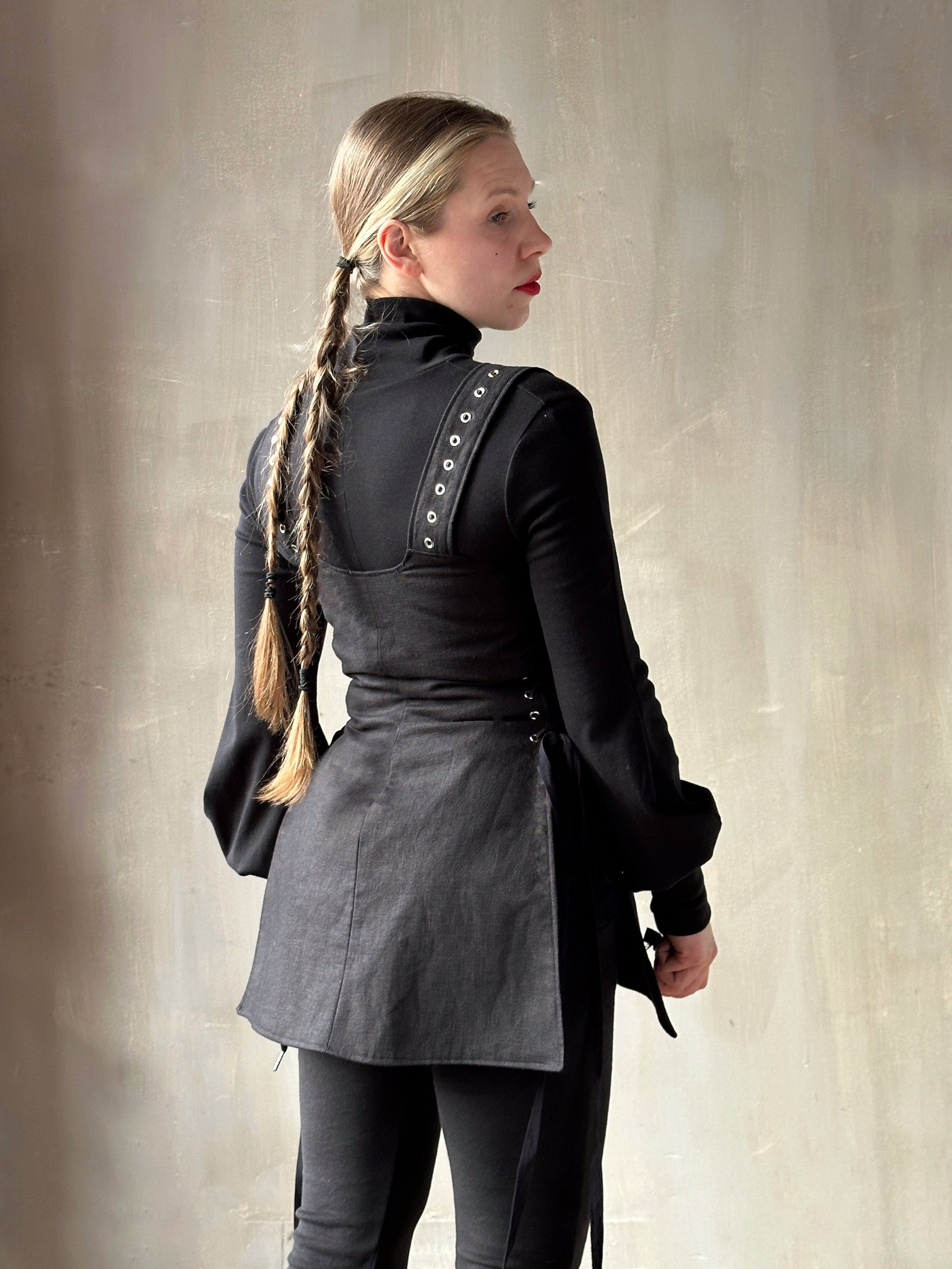 Winter '26: Pinafore Corset Vest in Ramie Twill (Pre-Order)