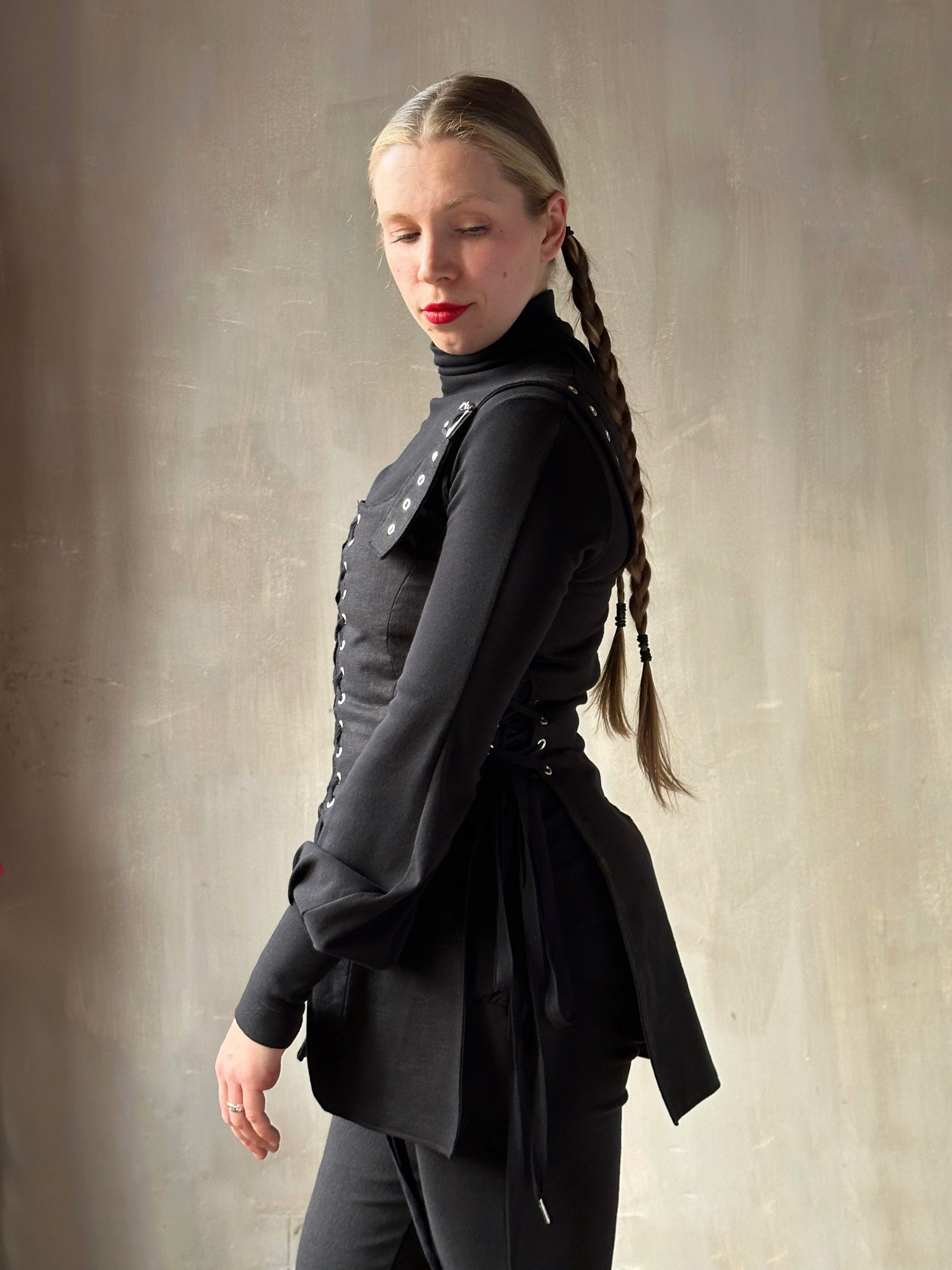 Winter '26: Pinafore Corset Vest in Ramie Twill (Pre-Order)
