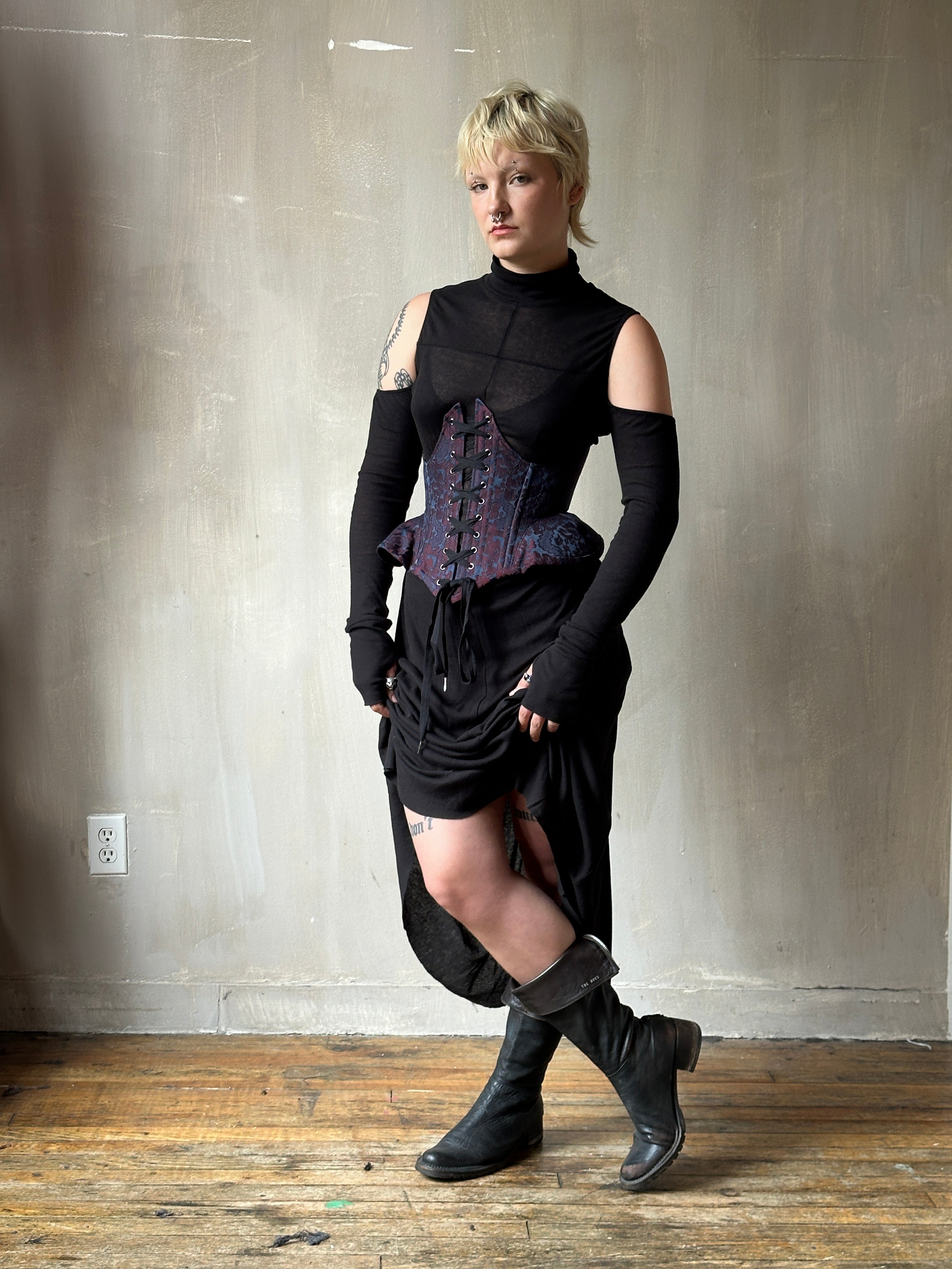 FW'24: Cross-Seam Maxi w/Armwarmer Sleeve