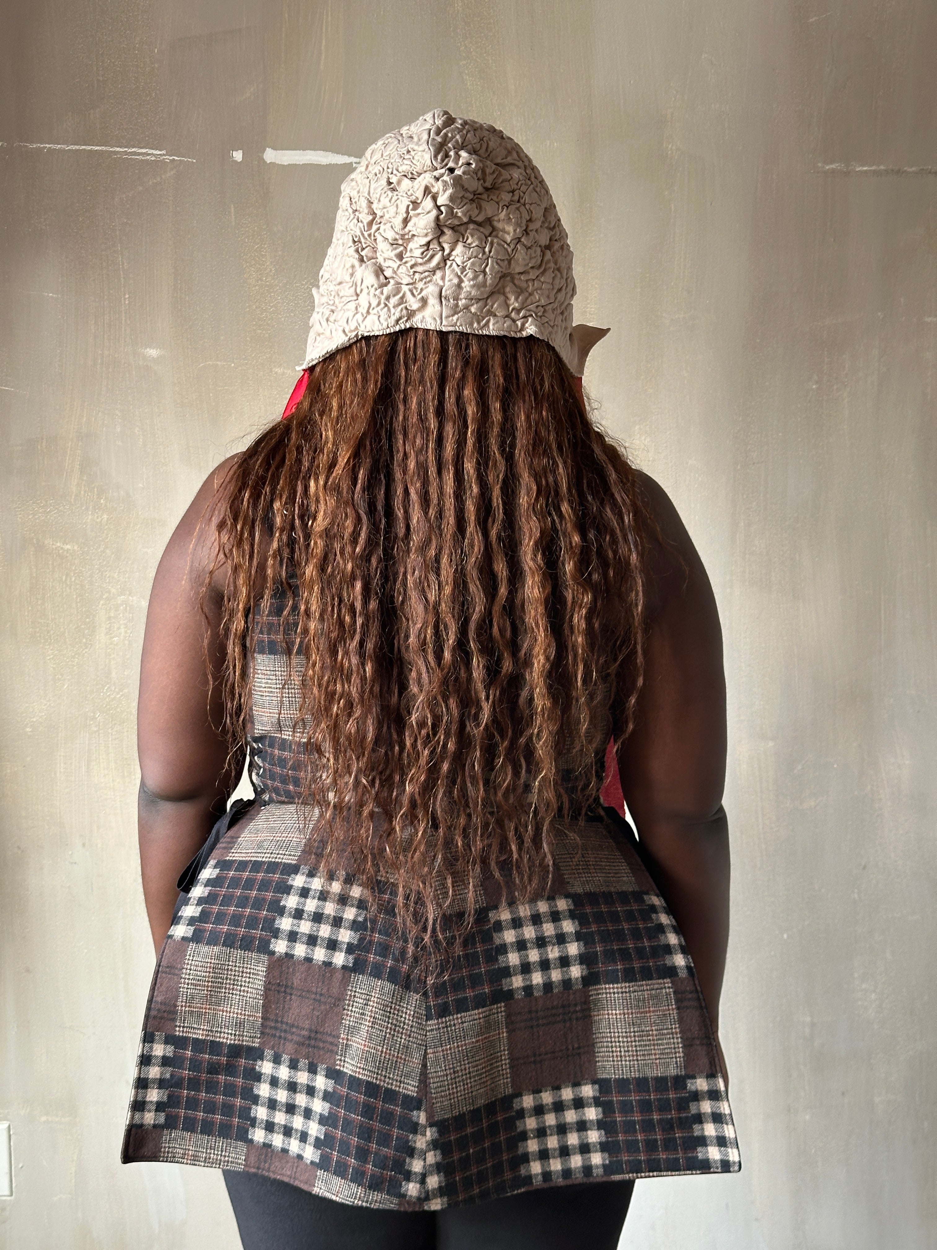 Winter '26: Champagne Silk Chaos-Quilted Bonnet (Pre-Order)