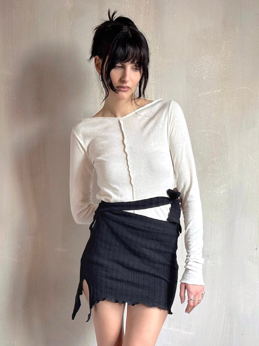 Winter '25 Reverse Seam Boat Neck Tunic in Silk Jersey (In Stock, Limited Edition)