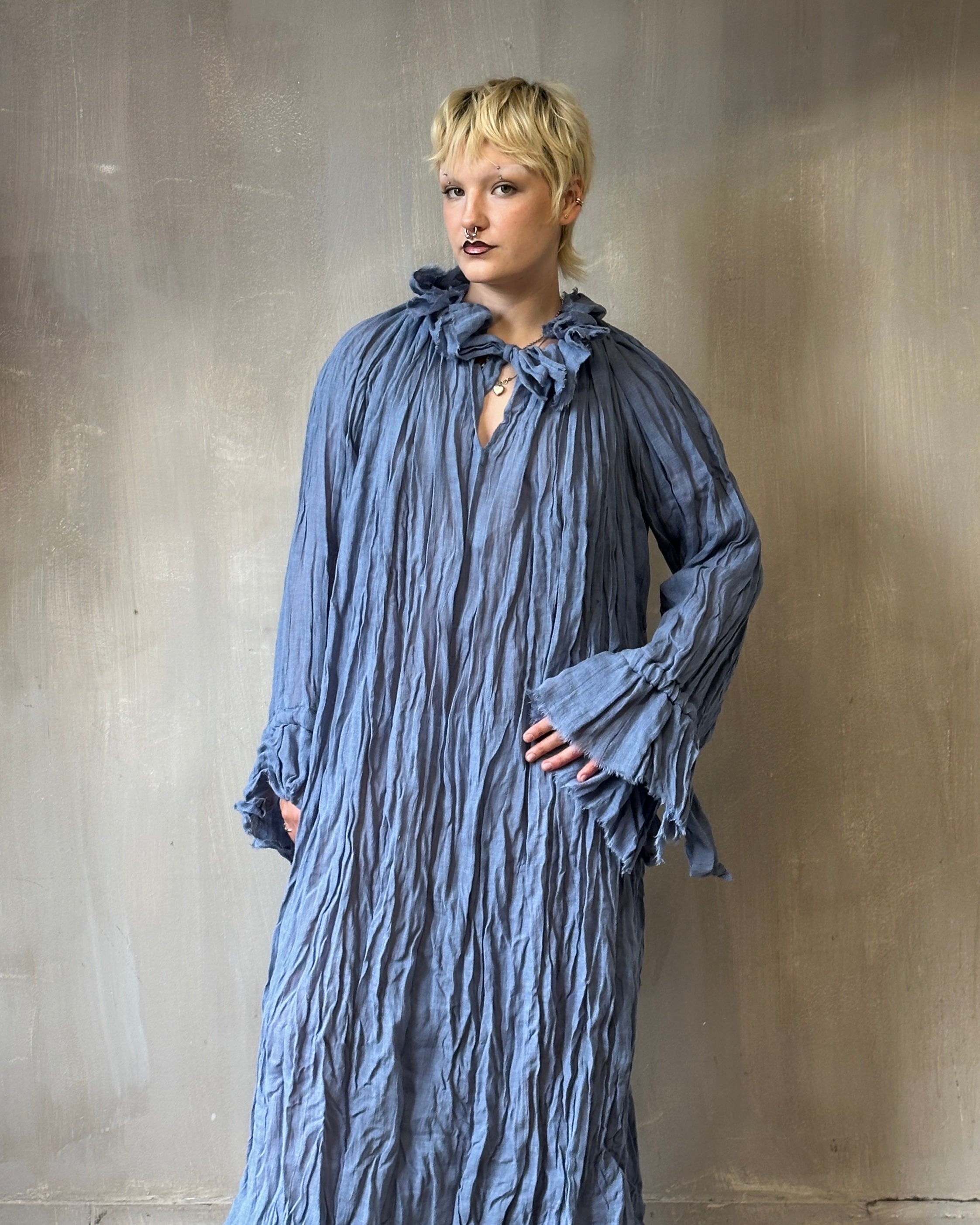 Sample Sale: Ultra Maxi Alchemist Chemise in Blue
