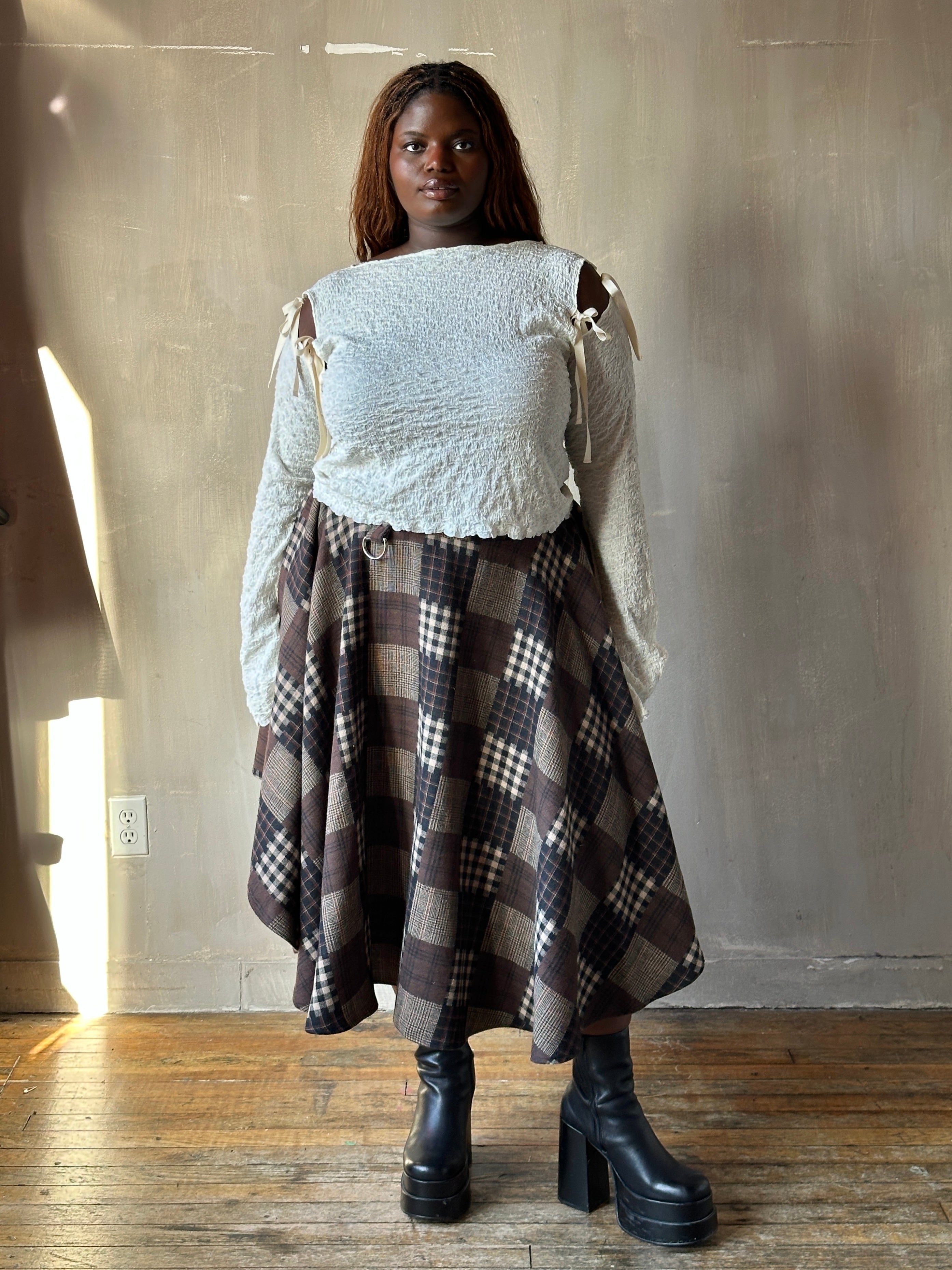 Winter '26: Pastorale Skirt in Patchwork Plaid Cotton (Pre-Order)