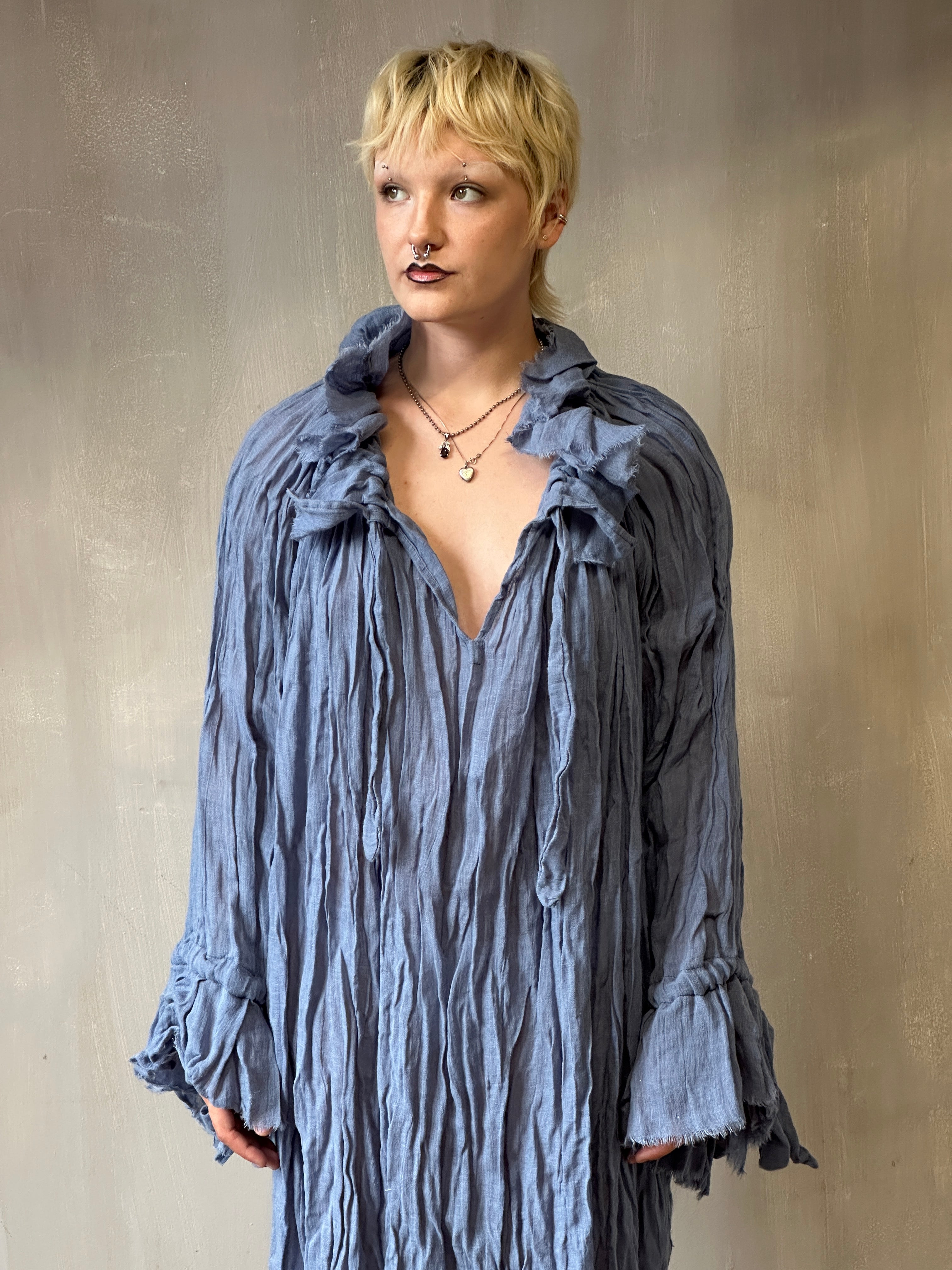 Sample Sale: Ultra Maxi Alchemist Chemise in Blue