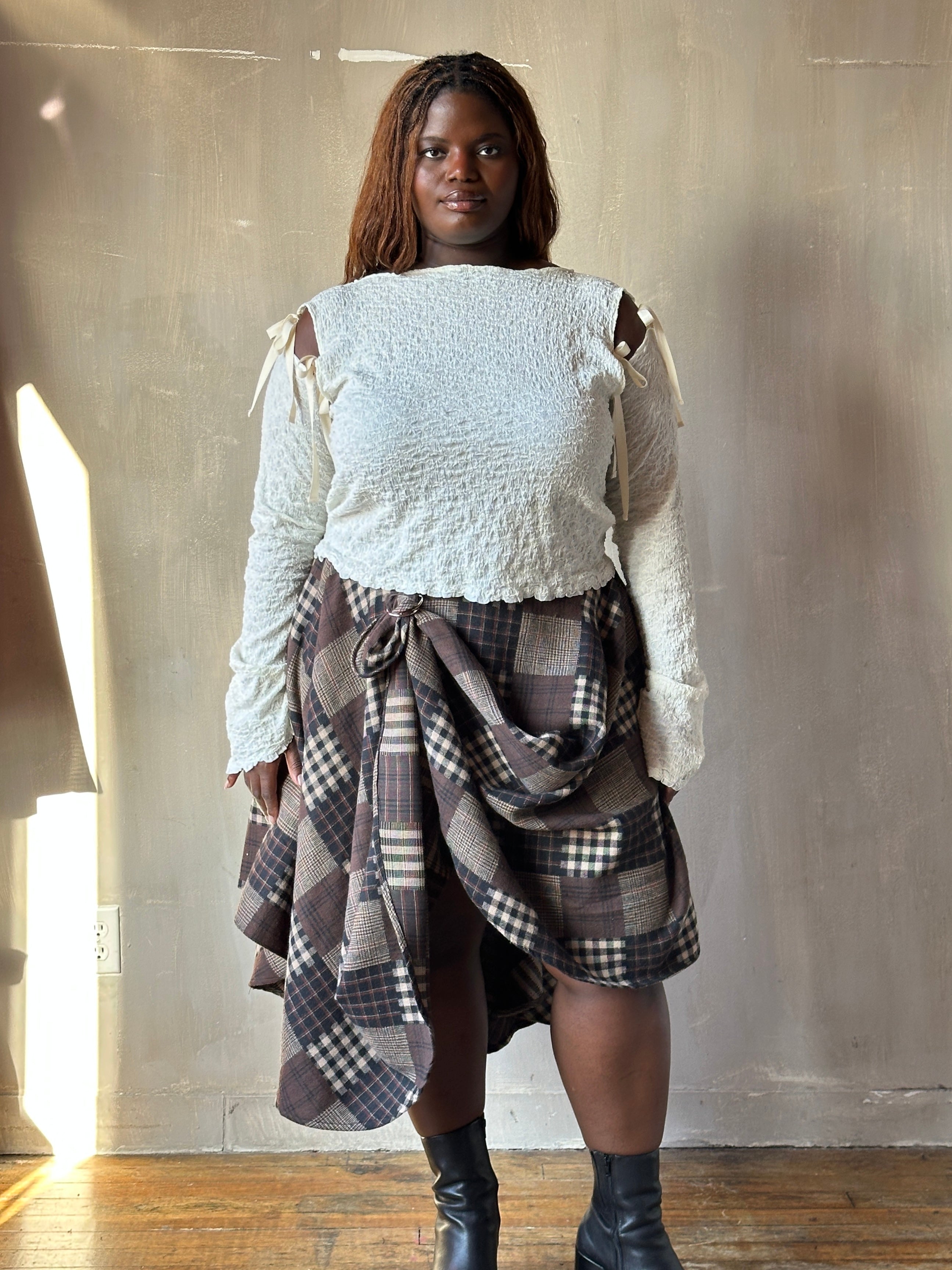Winter '26: Pastorale Skirt in Patchwork Plaid Cotton (Pre-Order)