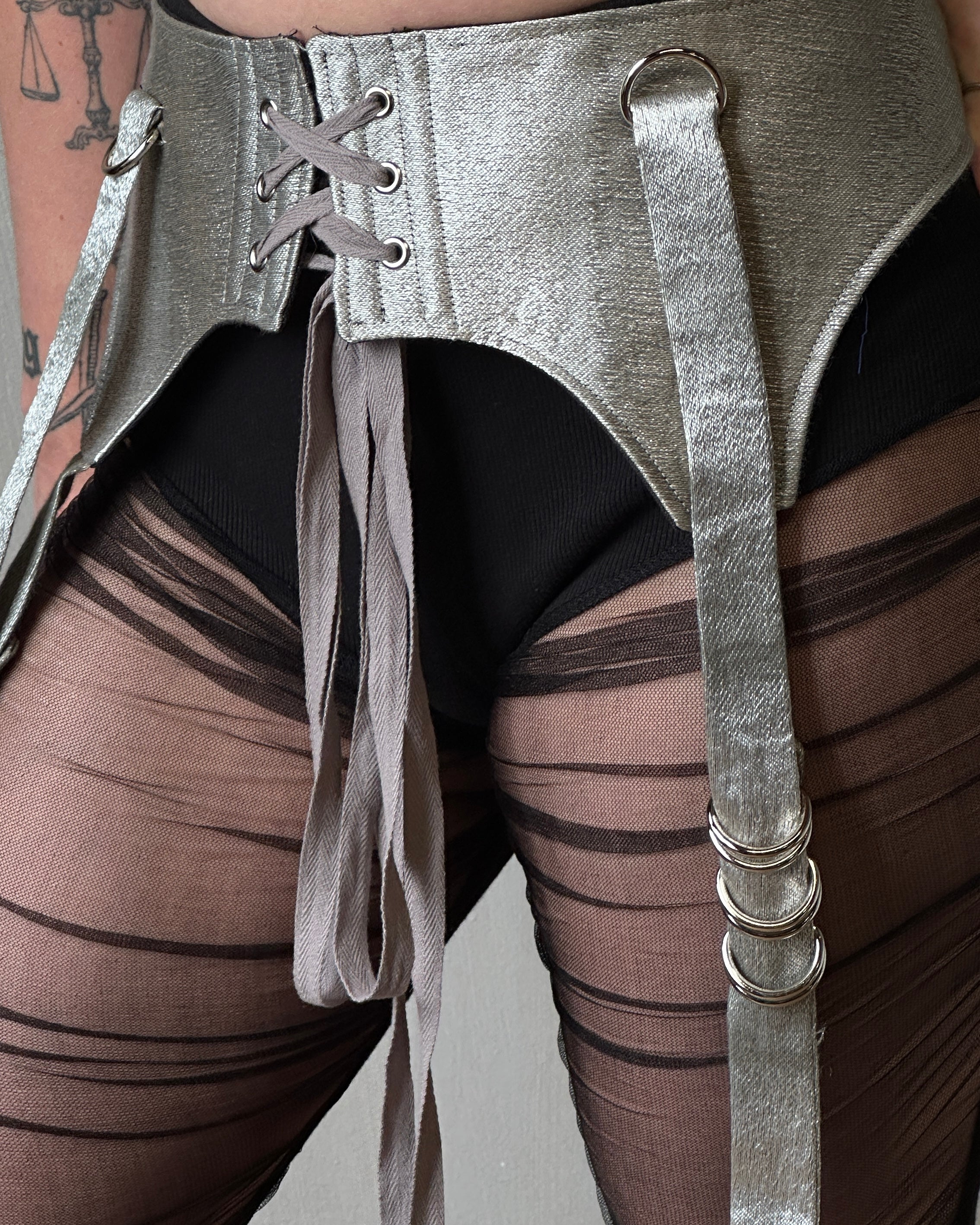 Sample Sale: Silver Garter/Belt for Skirts (Size I & II)