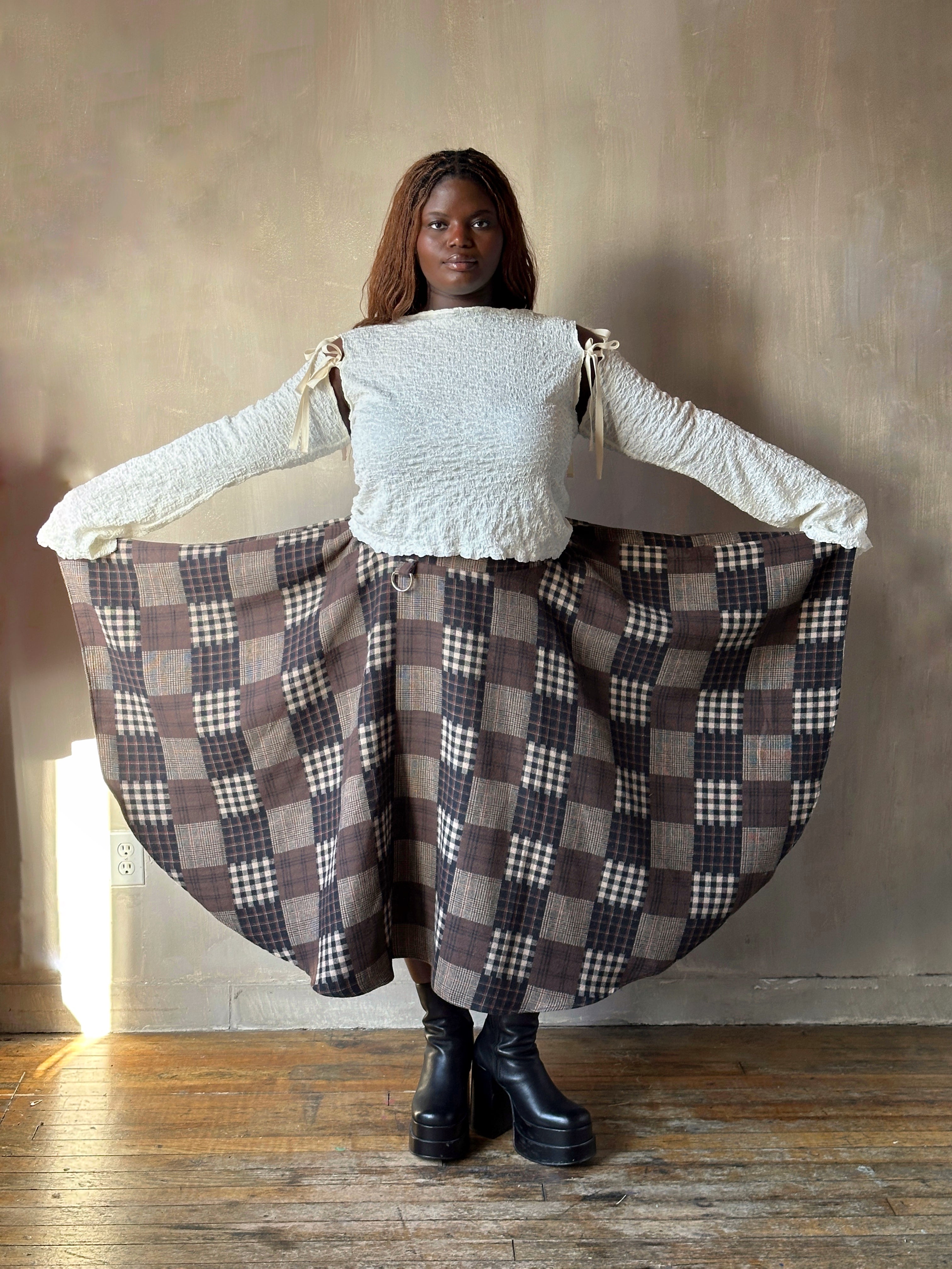 Winter '26: Pastorale Skirt in Patchwork Plaid Cotton (Pre-Order)