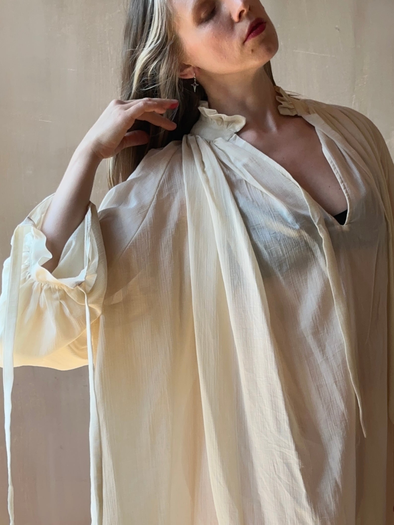 Baudelaire Chemise in Parchment Cotton Gauze (Pre-Order)