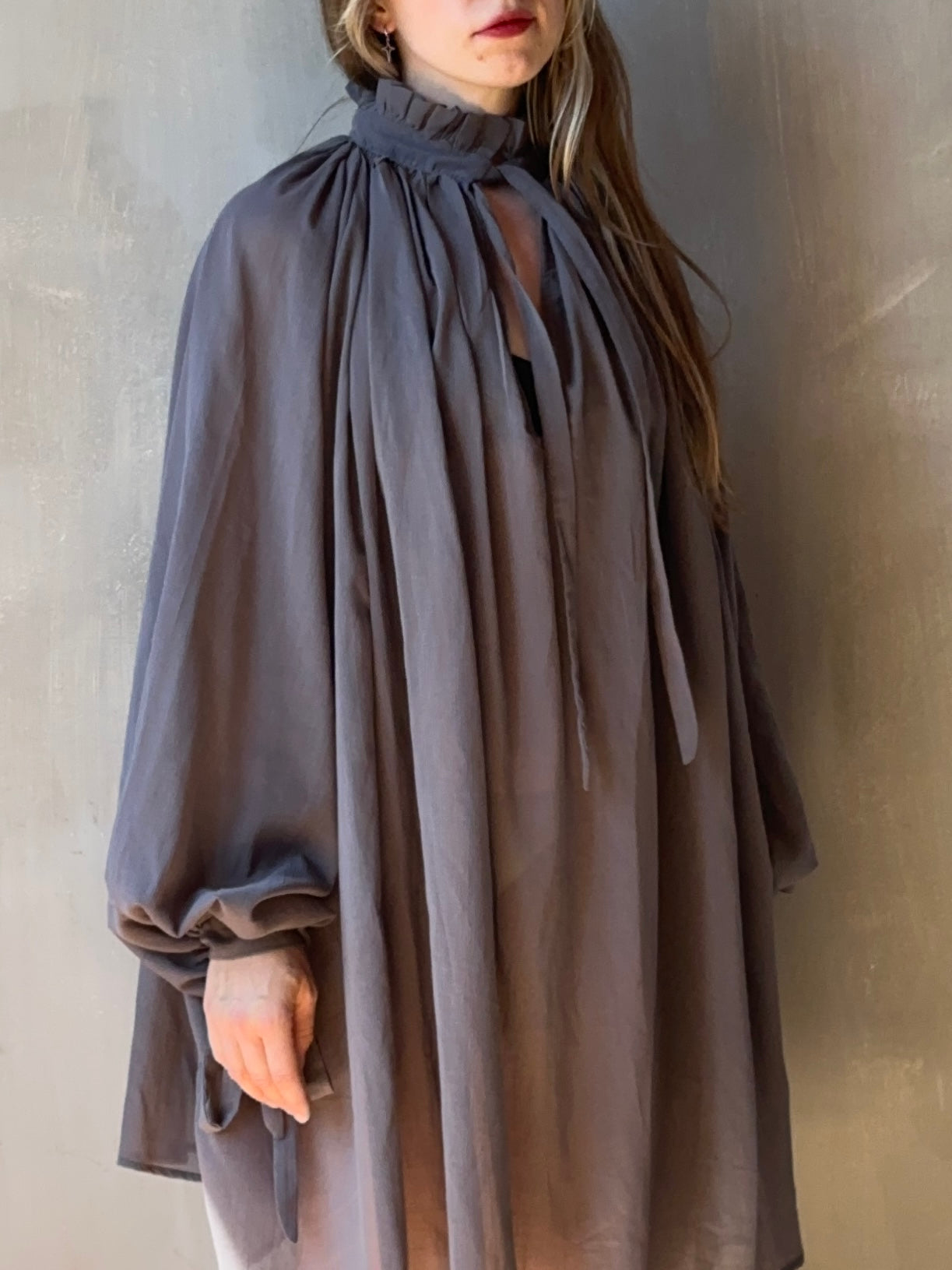 Baudelaire Chemise in Lavender Smoke Cotton Gauze (Pre-Order)