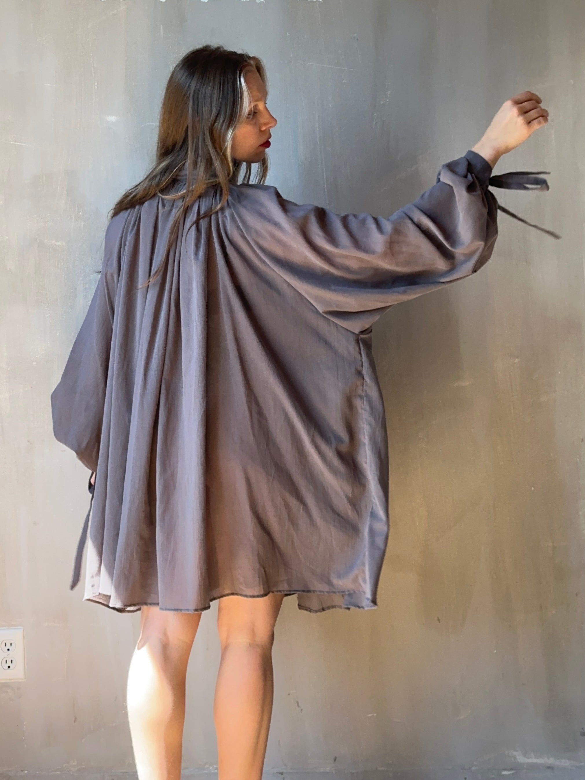 Baudelaire Chemise in Lavender Smoke Cotton Gauze (Pre-Order)