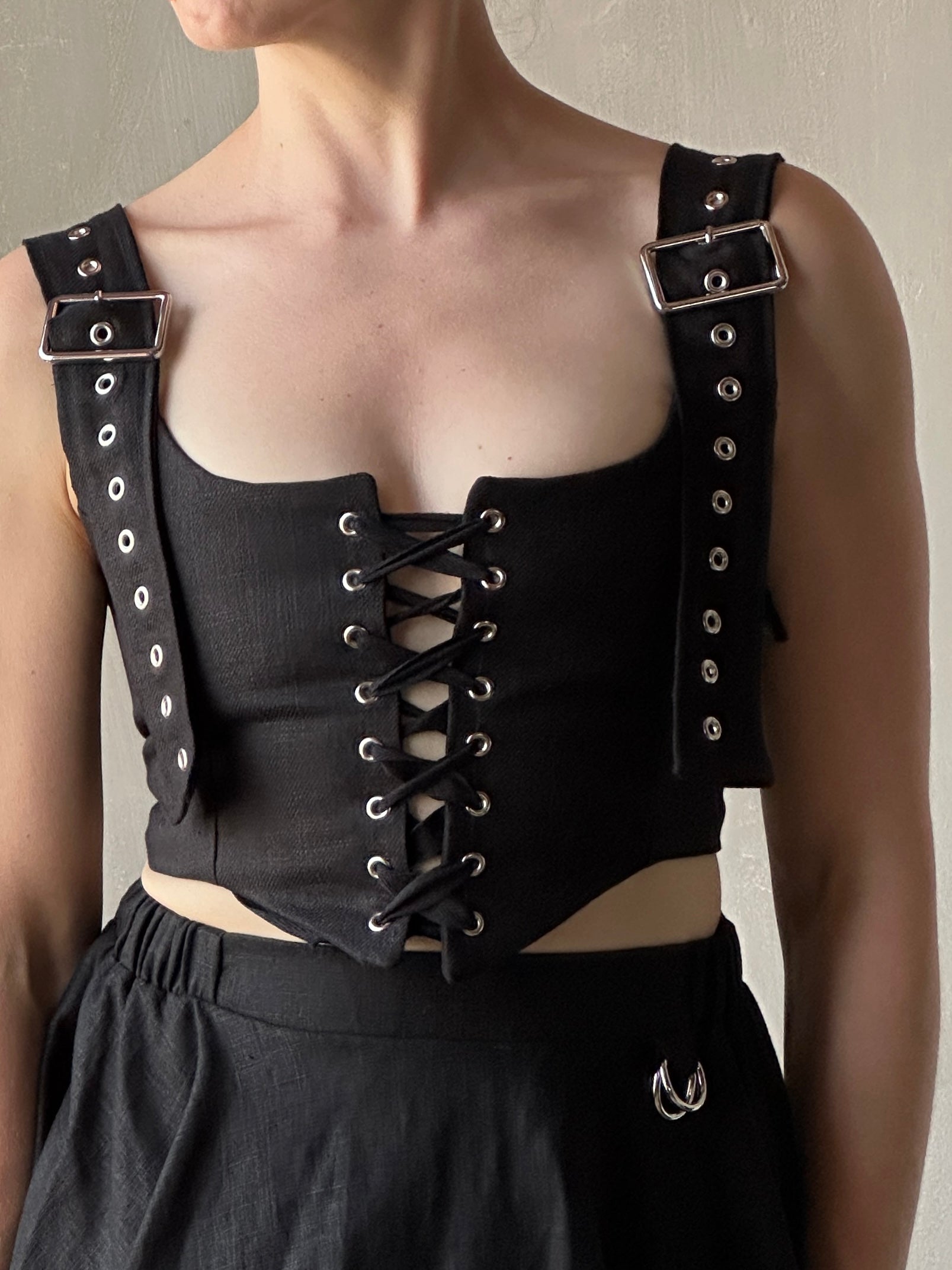 FW25: Buckle Corset Vest