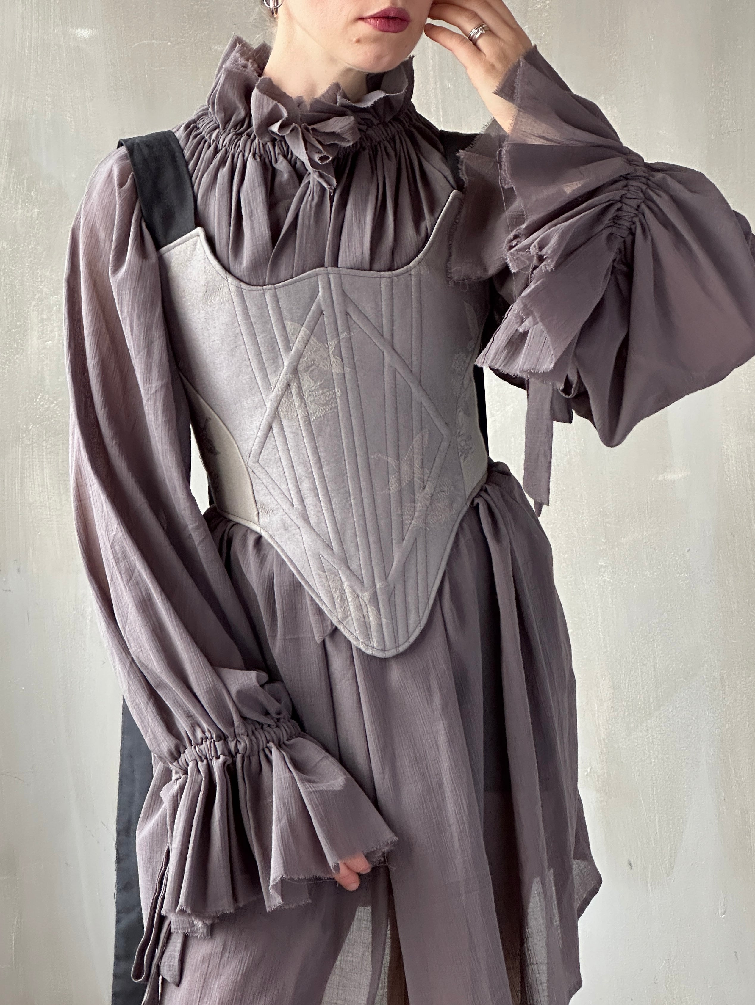 FW25: Alchemist Chemise in Lavender Ash Cotton Voile (Pre-Order)