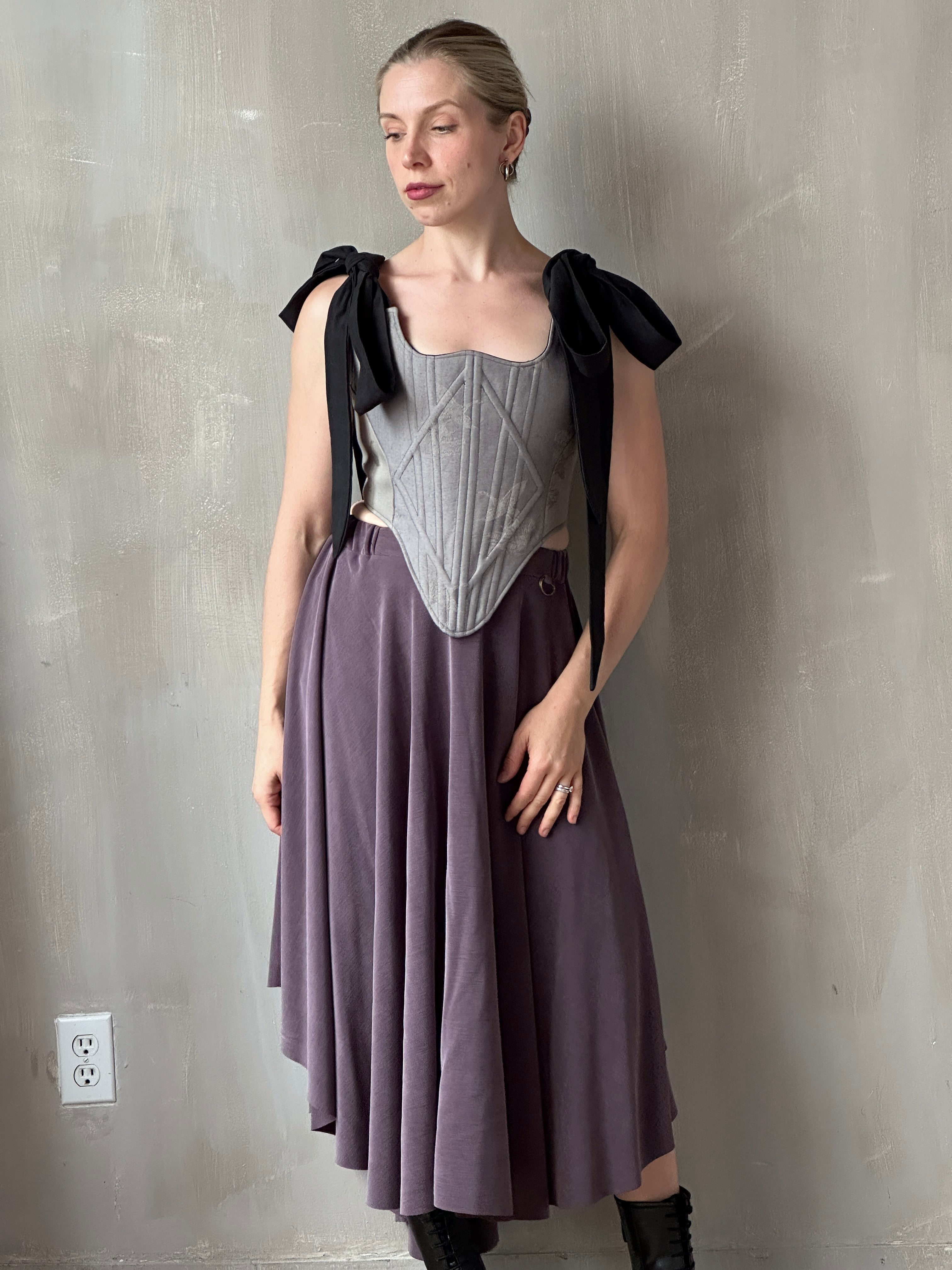 FW25: Pastorale Skirt in Dusty Amethyst Cupro (Pre-Order, Limited Edition)