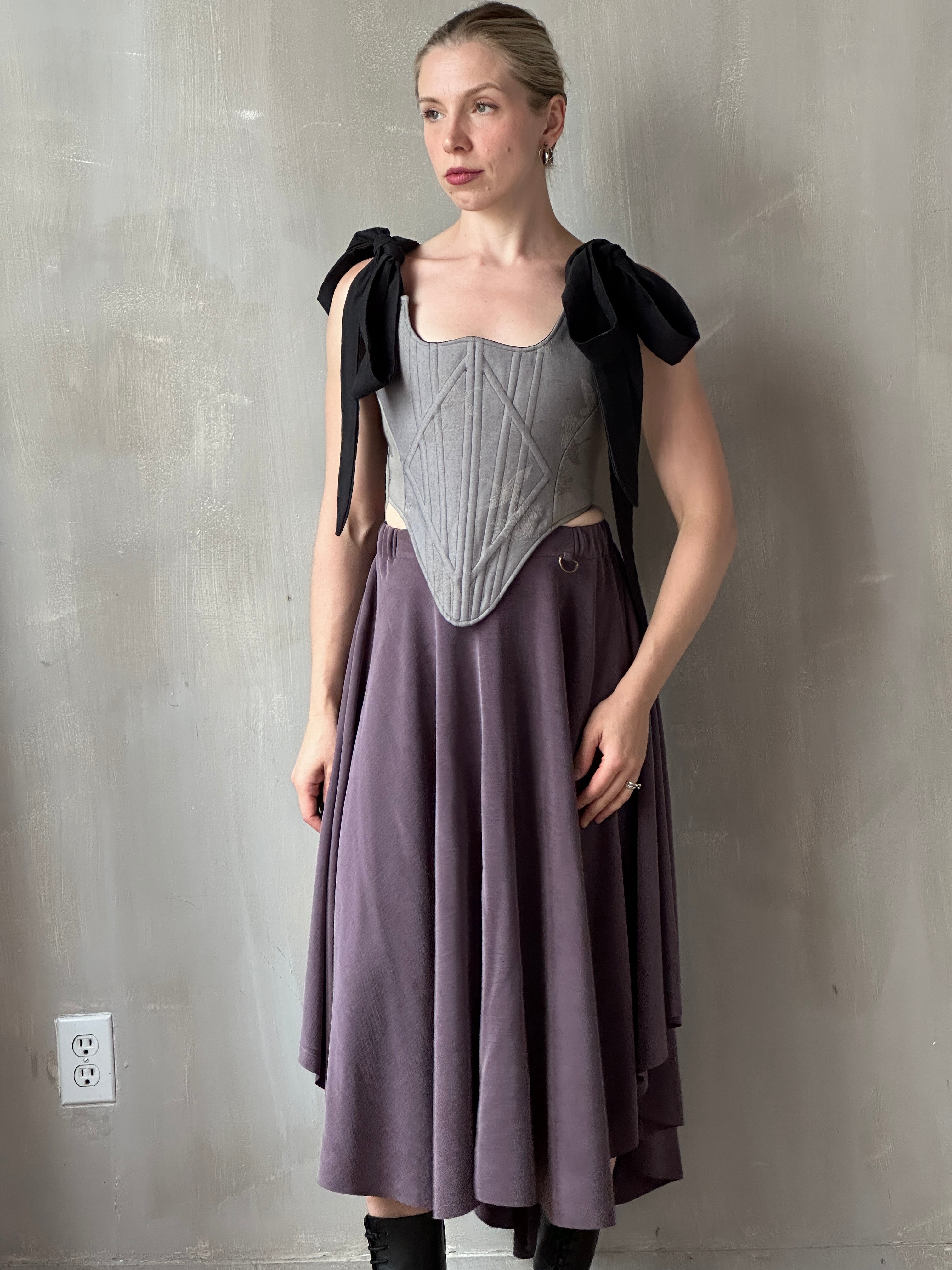 FW25: Pastorale Skirt in Dusty Amethyst Cupro (Pre-Order, Limited Edition)