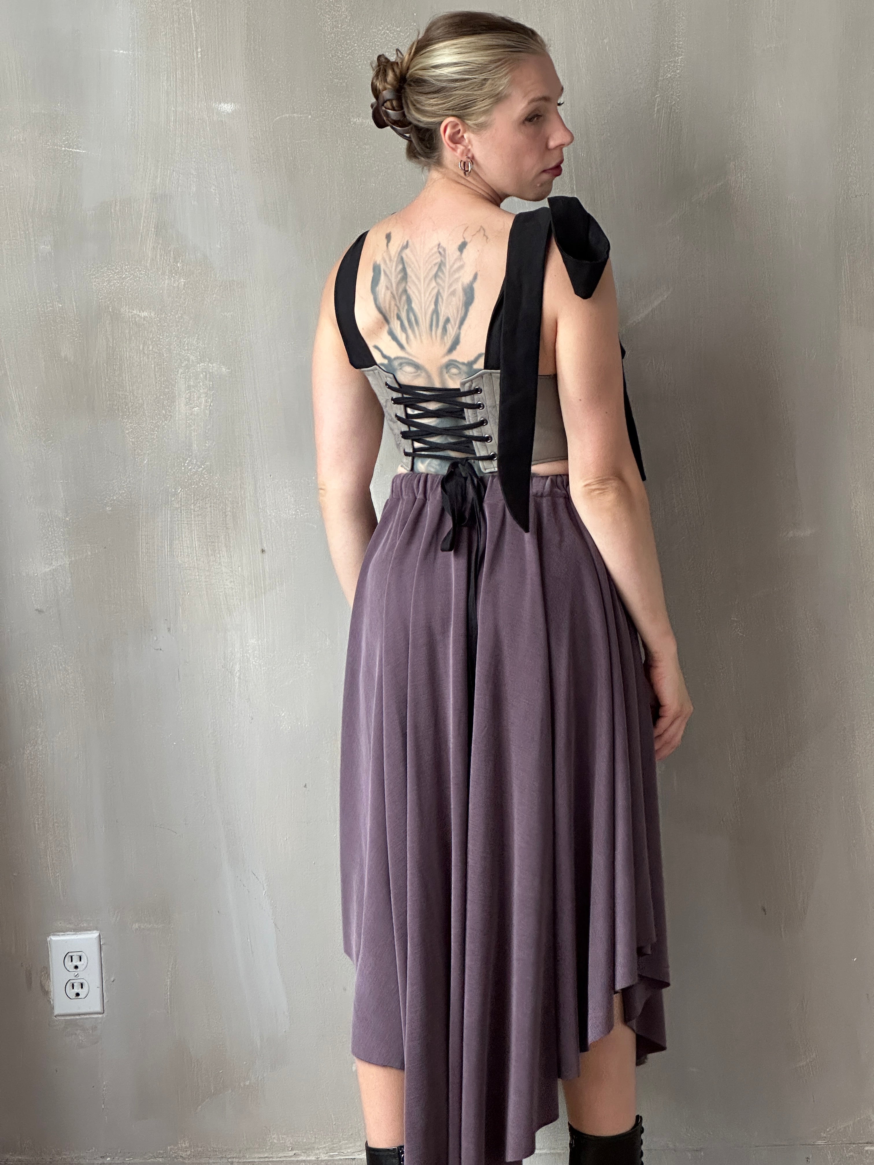 FW25: Pastorale Skirt in Dusty Amethyst Cupro (Pre-Order, Limited Edition)