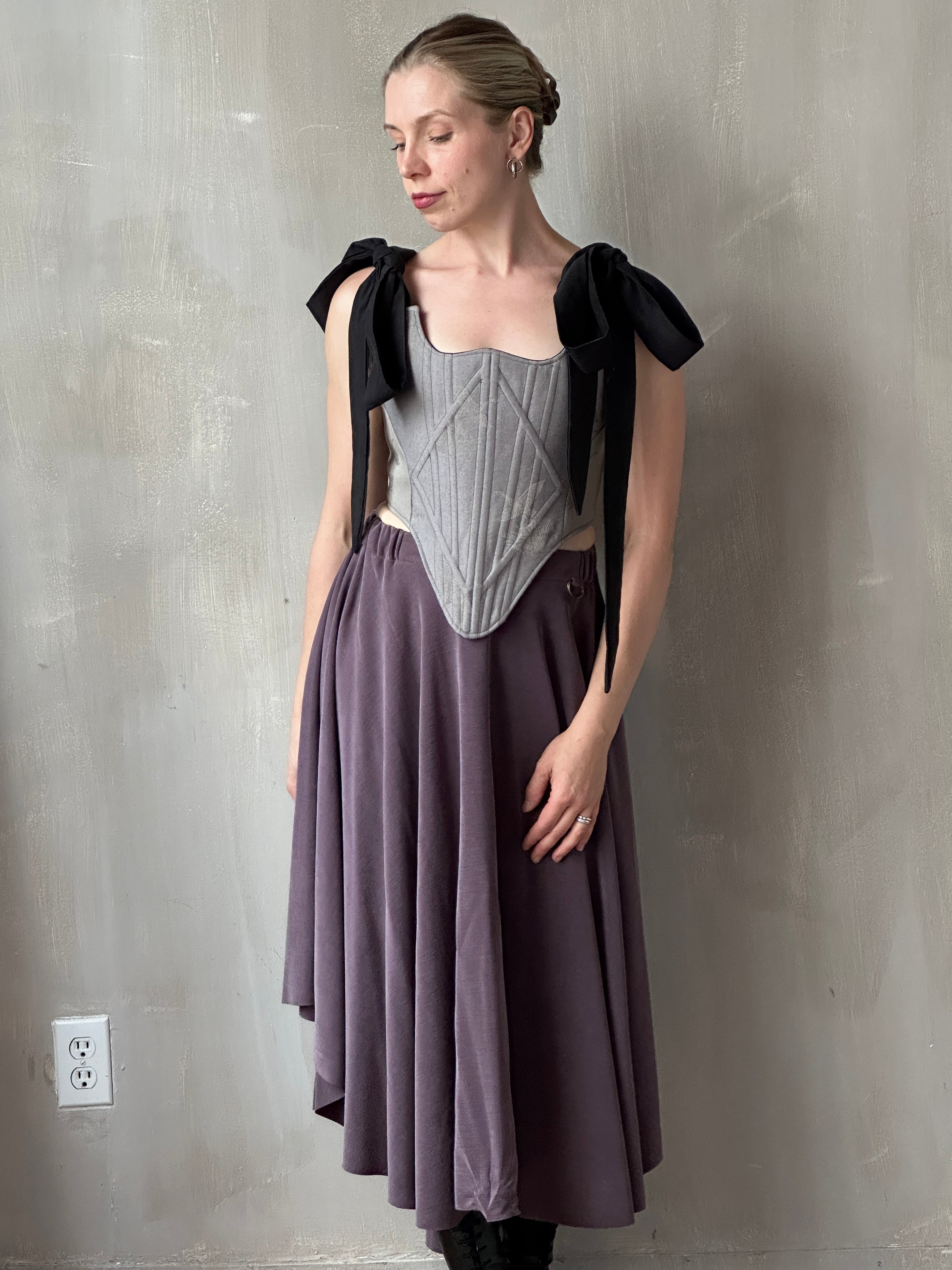 FW25: Pastorale Skirt in Dusty Amethyst Cupro (Pre-Order, Limited Edition)