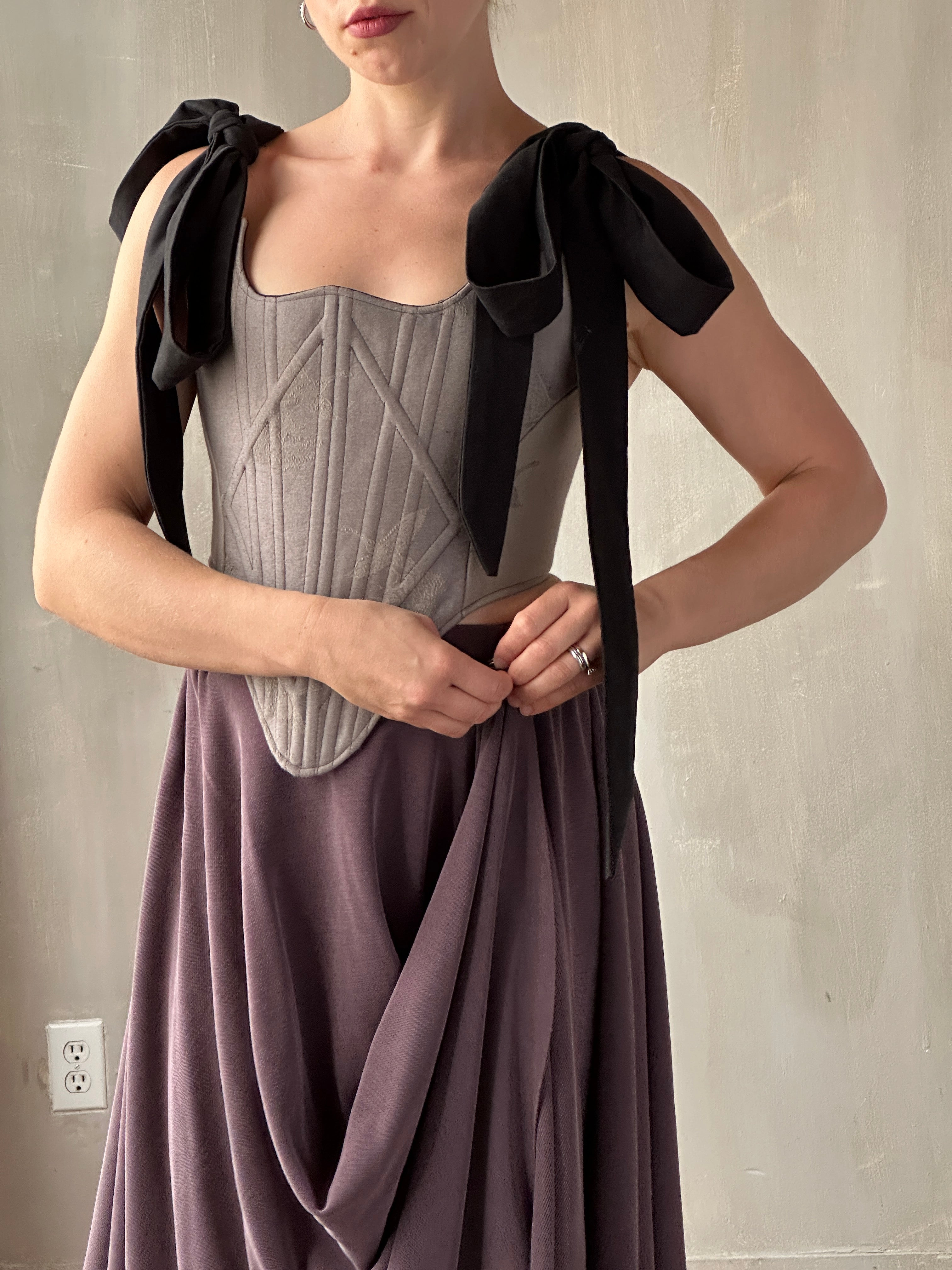 FW25: Pastorale Skirt in Dusty Amethyst Cupro (Pre-Order, Limited Edition)