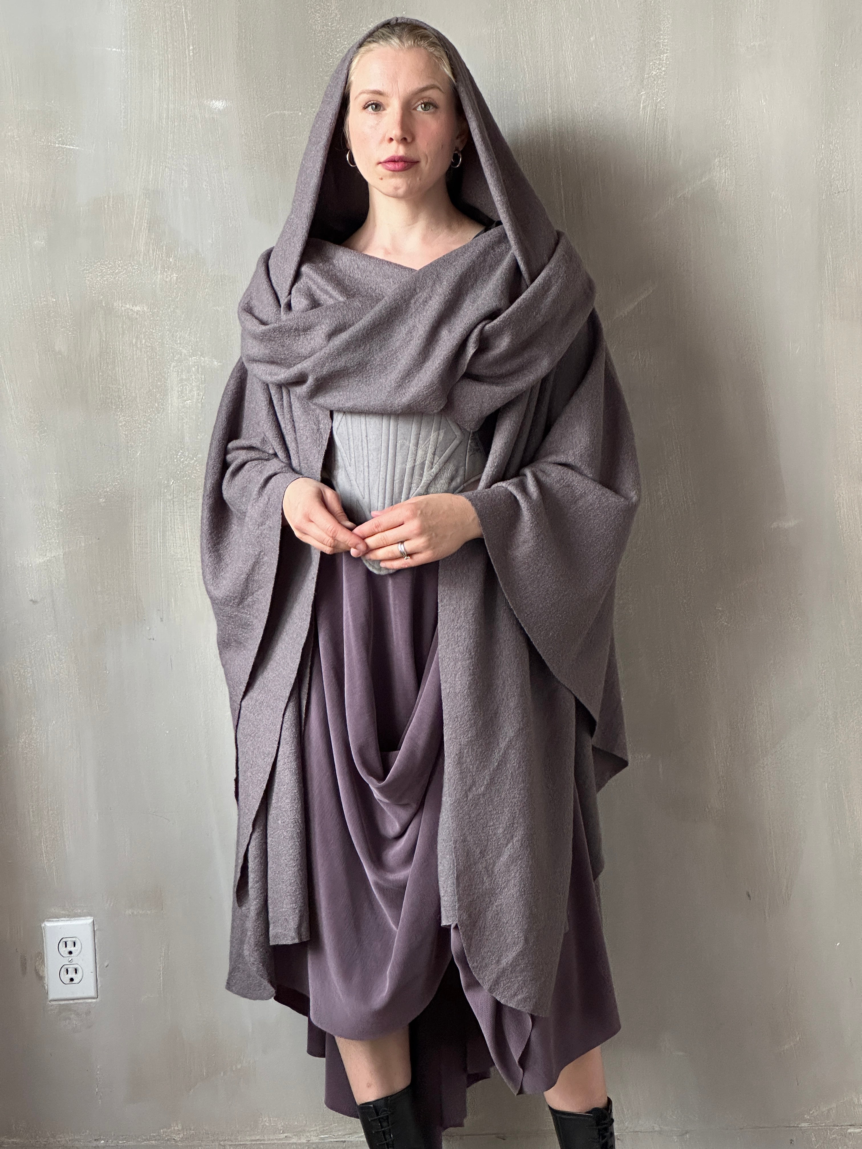 FW25: Mythic Cape Boiled Wool in Lavender Smoke (Pre-Order)