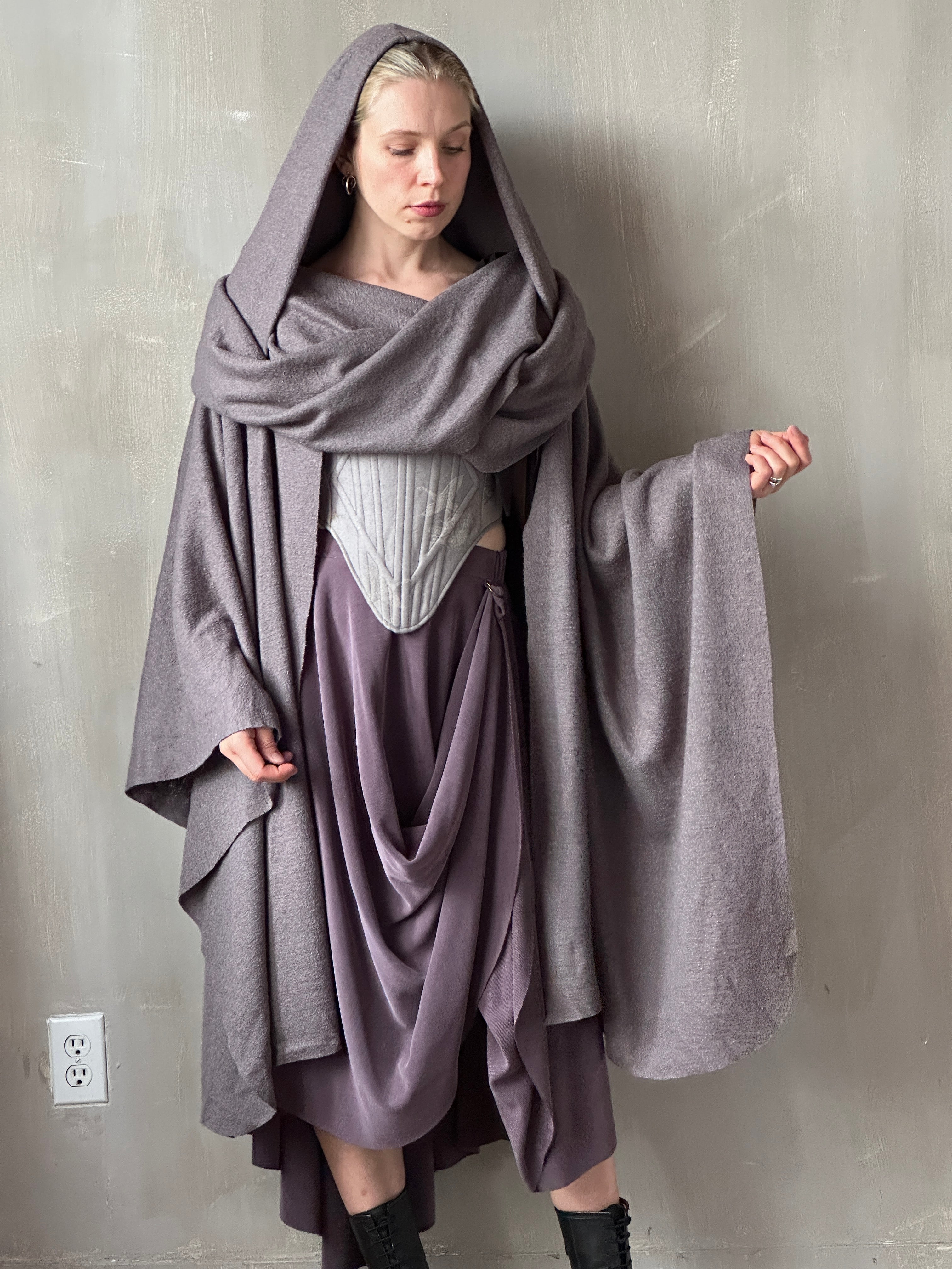 FW25: Pastorale Skirt in Dusty Amethyst Cupro (Pre-Order, Limited Edition)