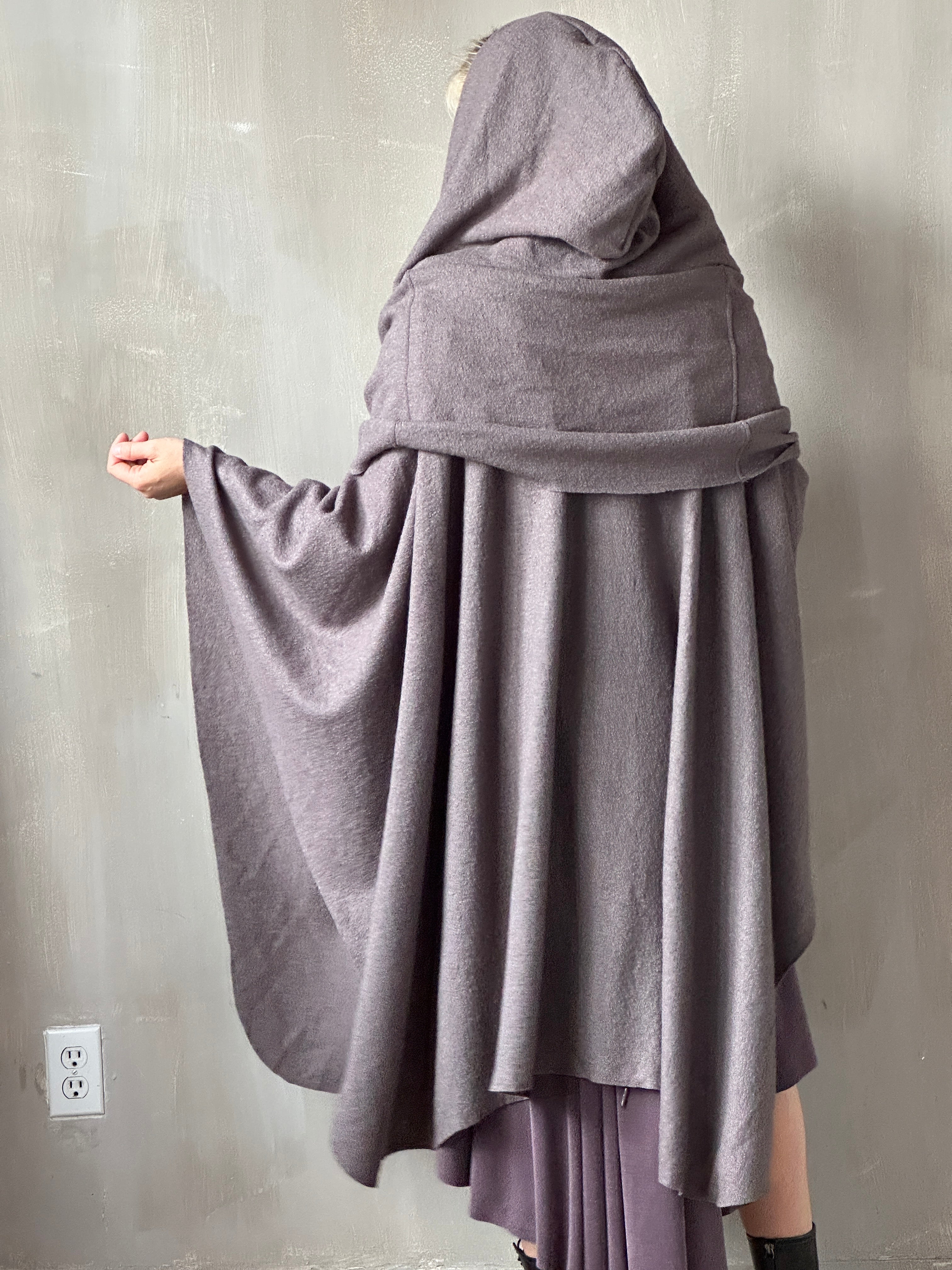 FW25: Mythic Cape Boiled Wool in Lavender Smoke (Pre-Order)