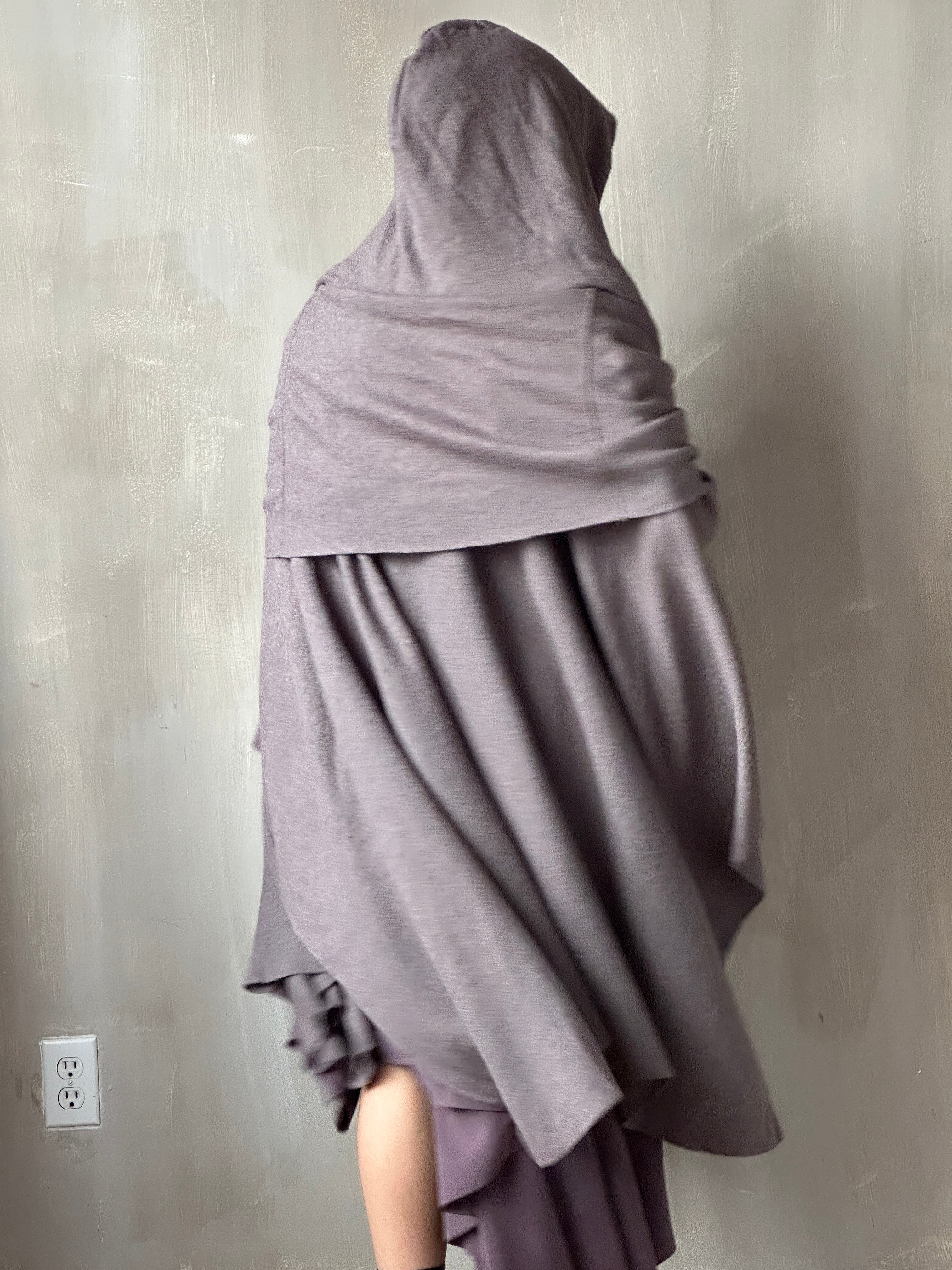 FW25: Mythic Cape Boiled Wool in Lavender Smoke (Pre-Order)