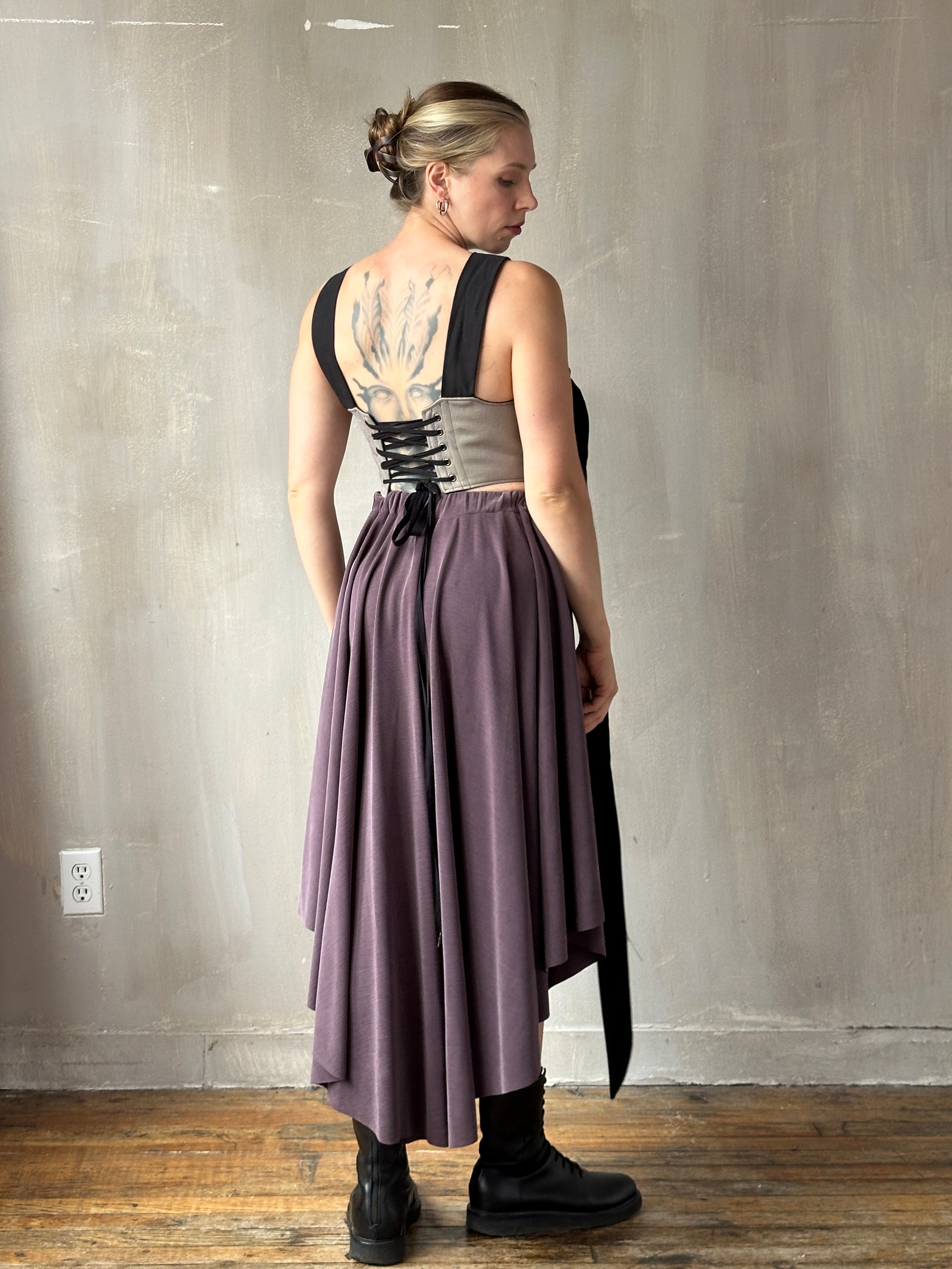 FW25: Pastorale Skirt in Dusty Amethyst Cupro (Pre-Order, Limited Edition)