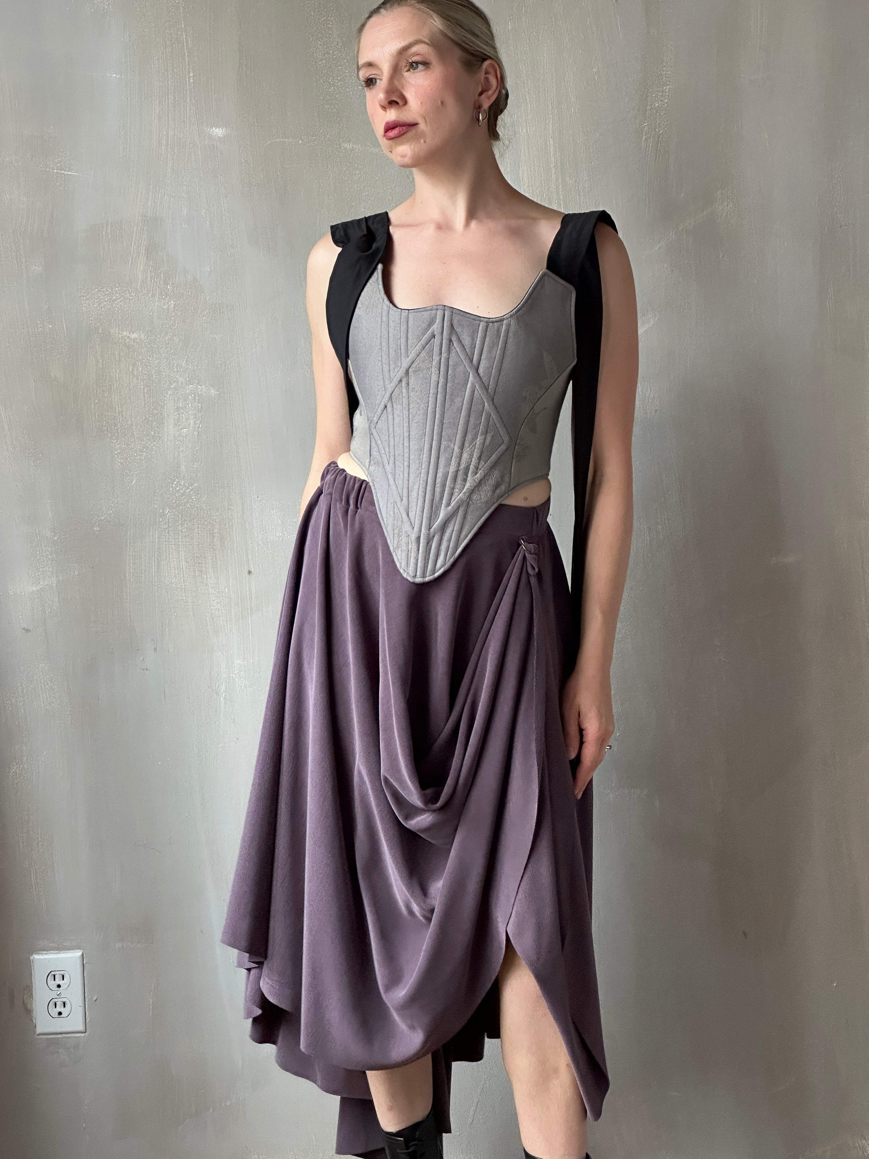 FW25: Pastorale Skirt in Dusty Amethyst Cupro (Pre-Order, Limited Edition)