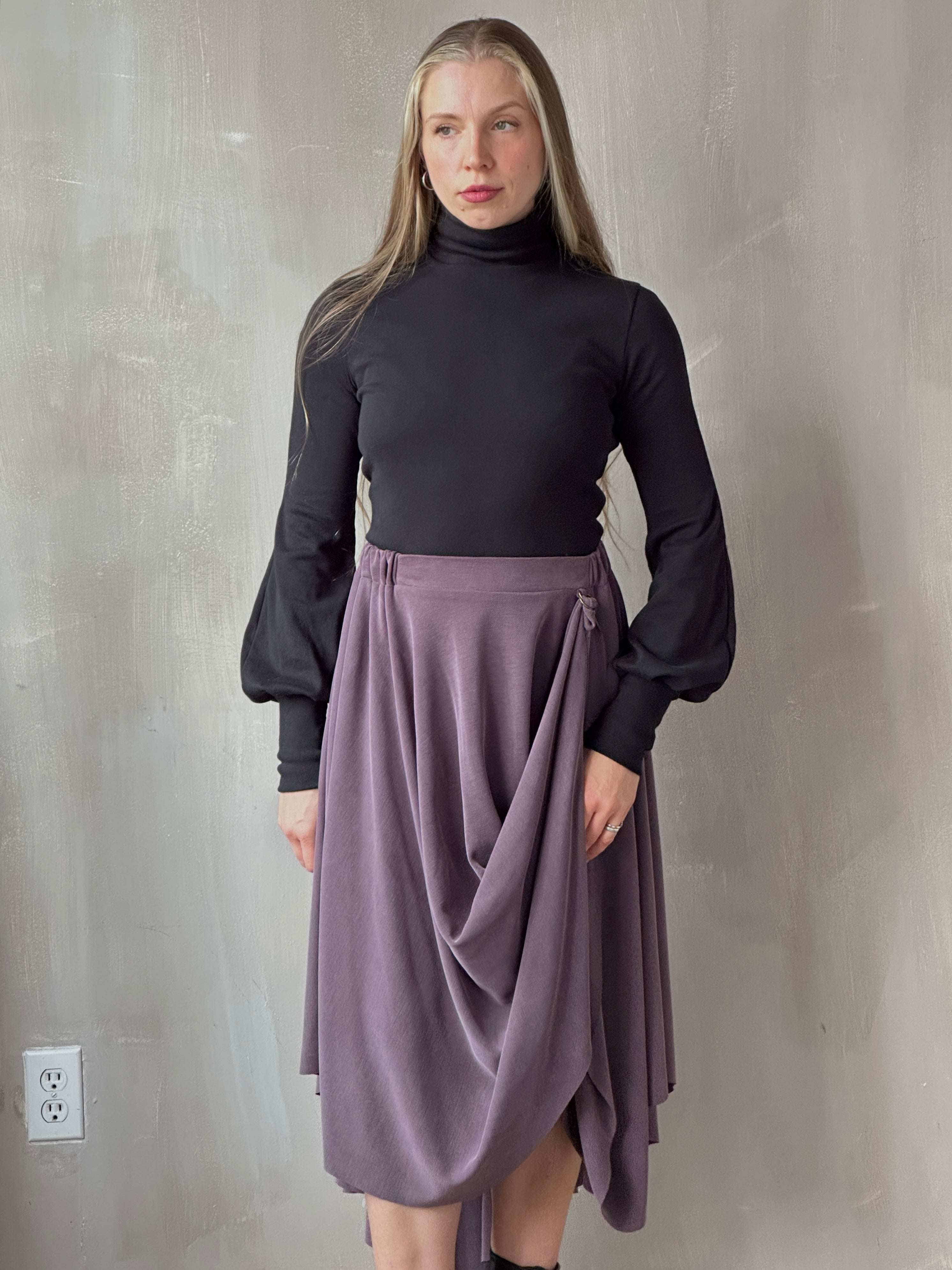 FW25: Pastorale Skirt in Dusty Amethyst Cupro (Pre-Order, Limited Edition)