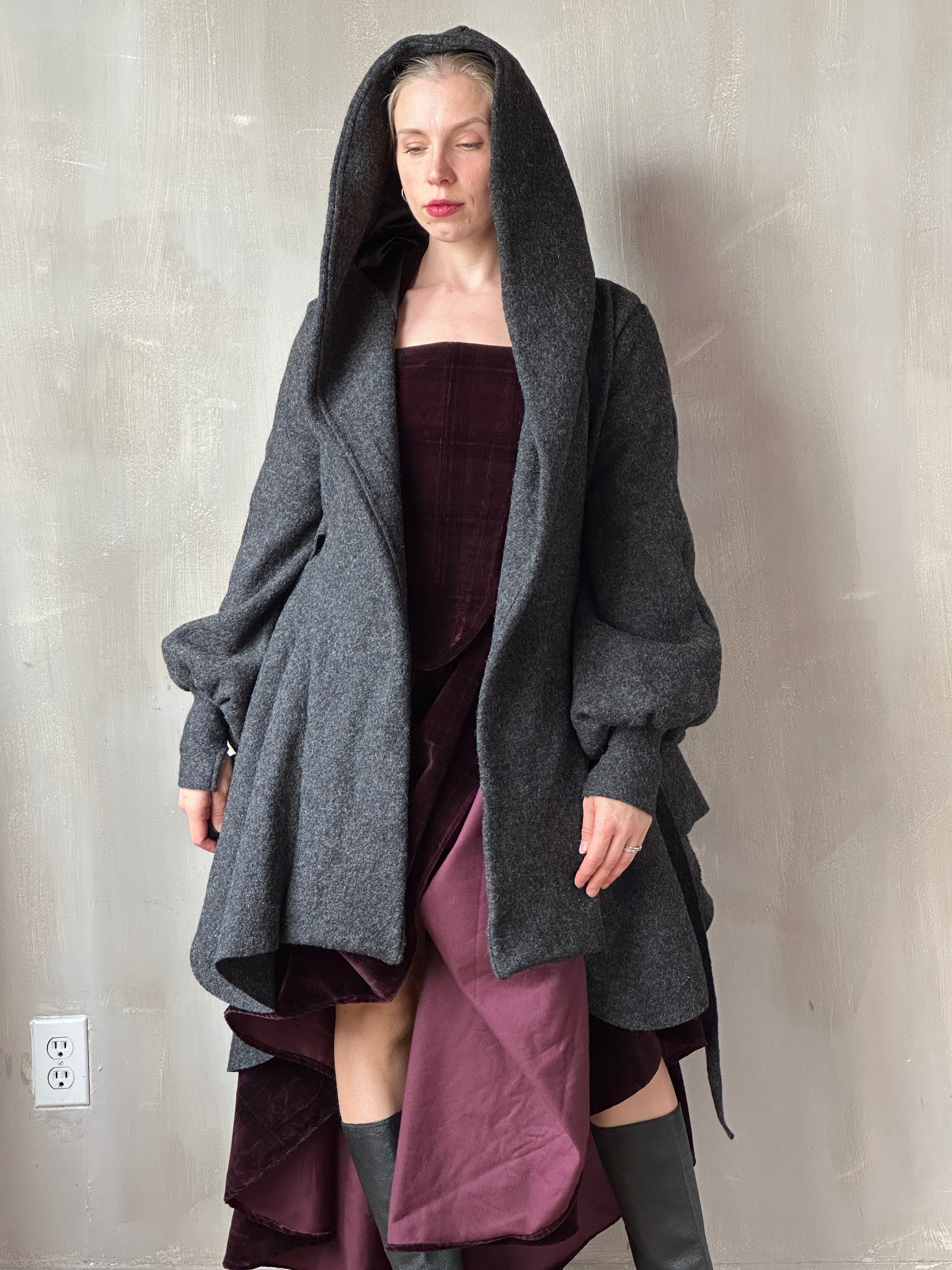 FW25: Tournure Jacket in Pure Wool (Charcoal, In Stock, Limited Edition)