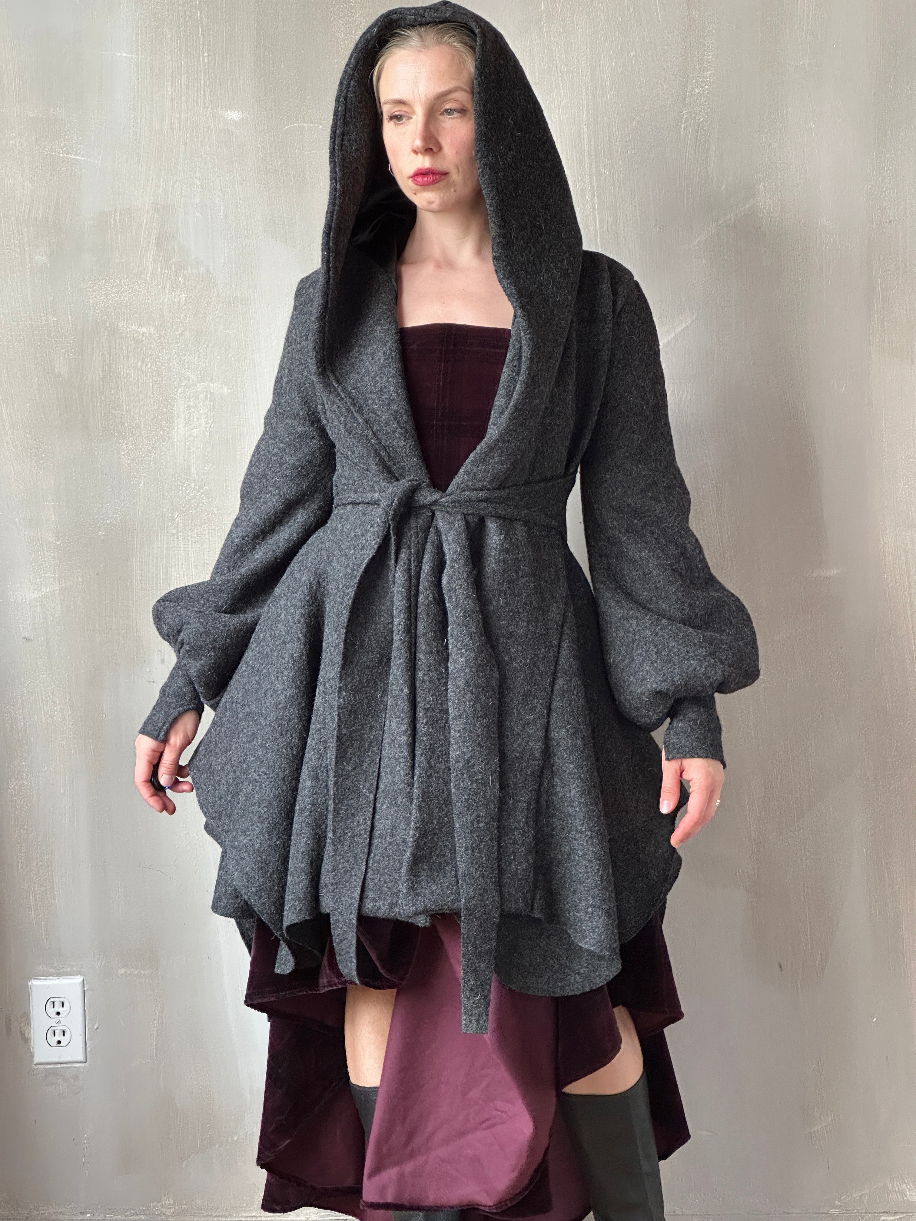 FW25: Tournure Jacket in Pure Wool (Charcoal, In Stock, Limited Edition)