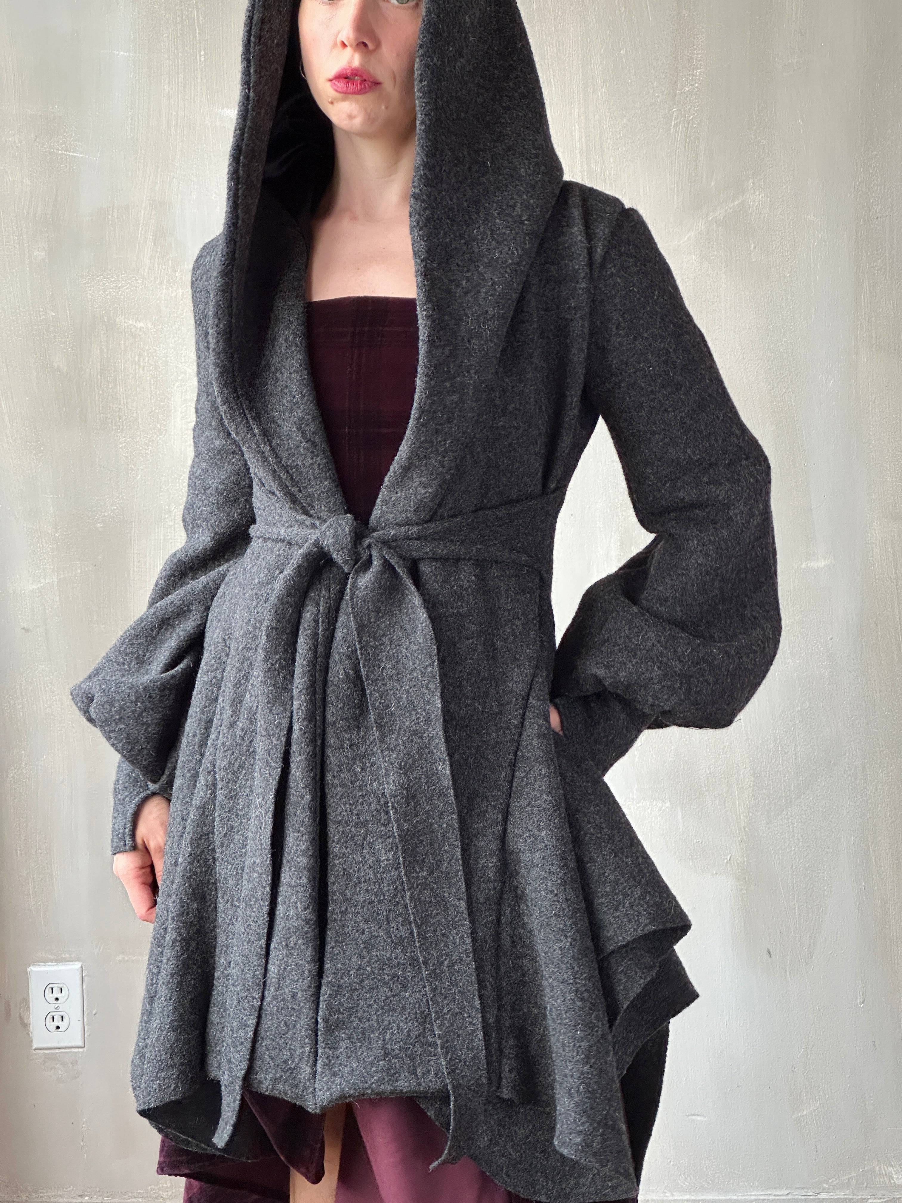 FW25: Tournure Jacket in Pure Wool (Charcoal, In Stock, Limited Edition)