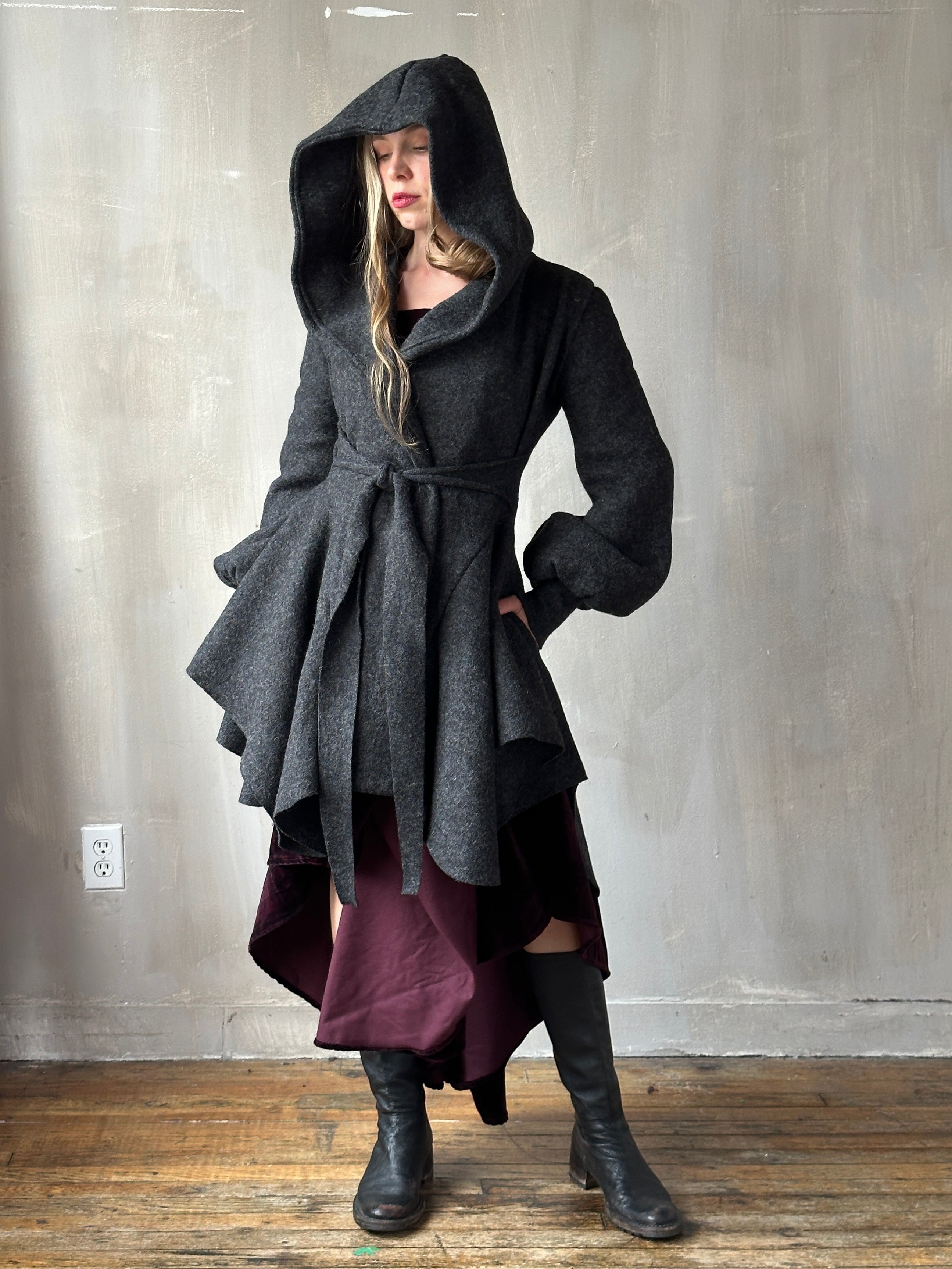 FW25: Tournure Jacket in Pure Wool (Charcoal, In Stock, Limited Edition)