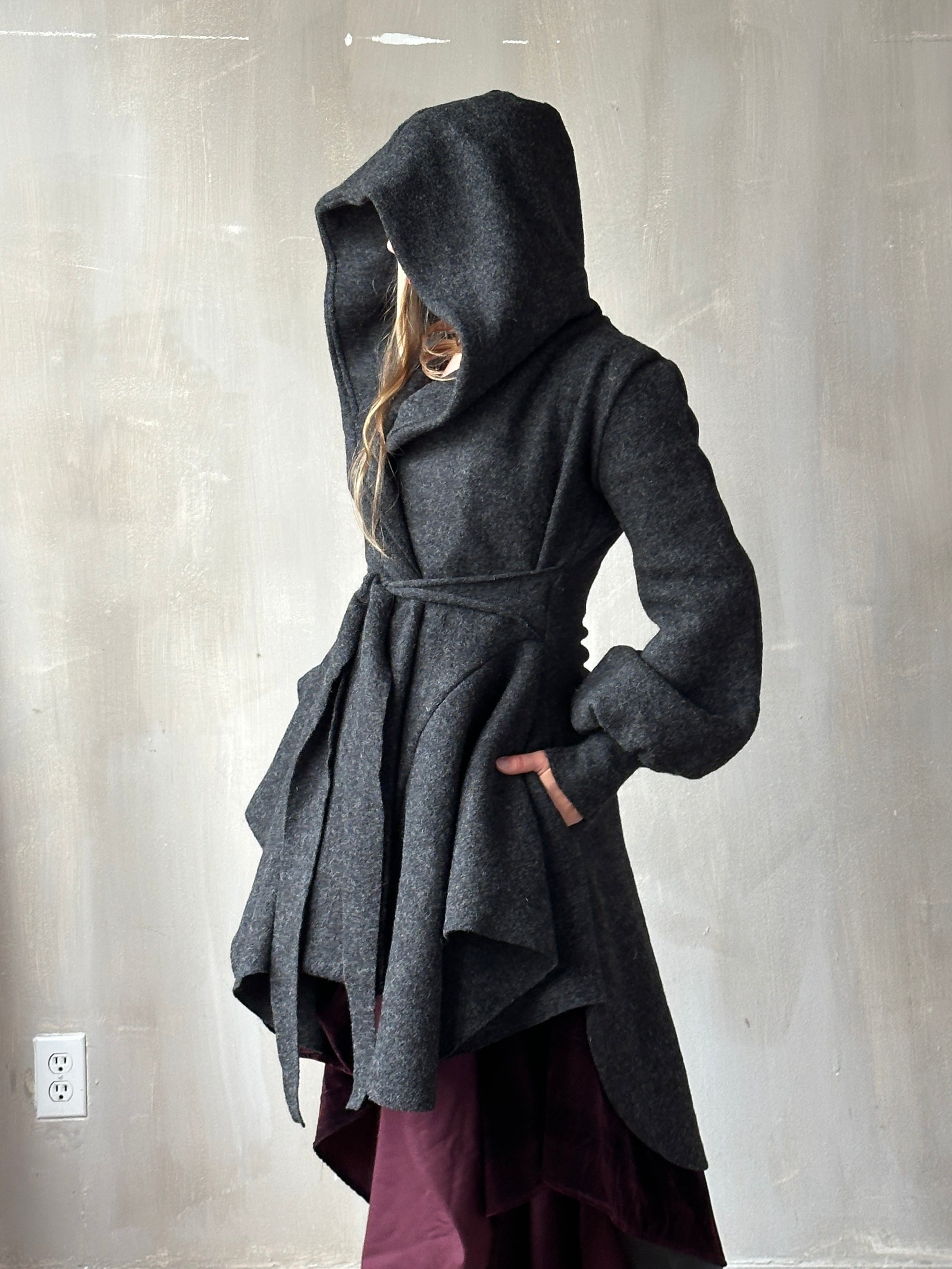 FW25: Tournure Jacket in Pure Wool (Charcoal, In Stock, Limited Edition)