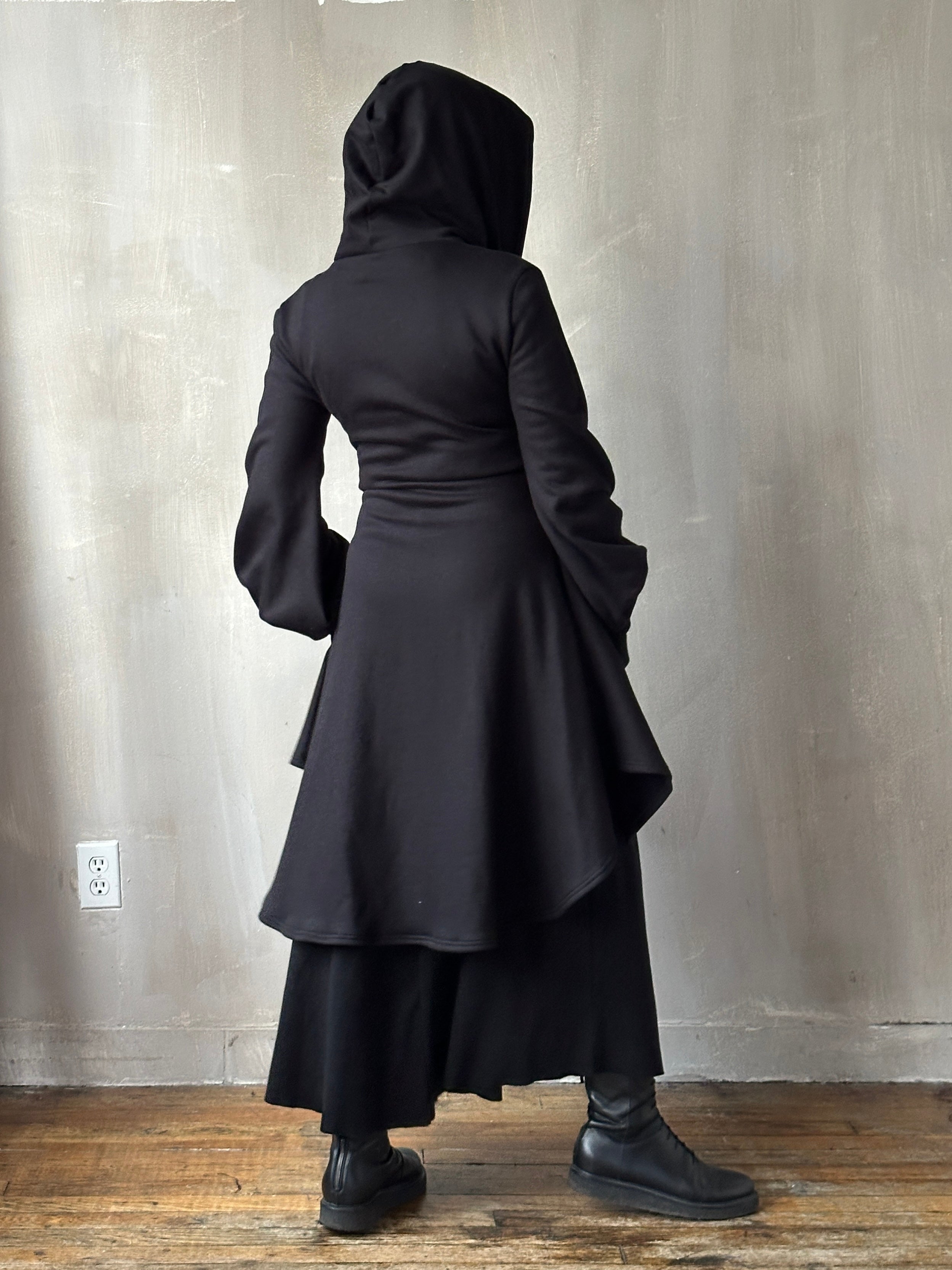 FW25: Tournure Jacket in Black Organic Fleece (Pre-Order)