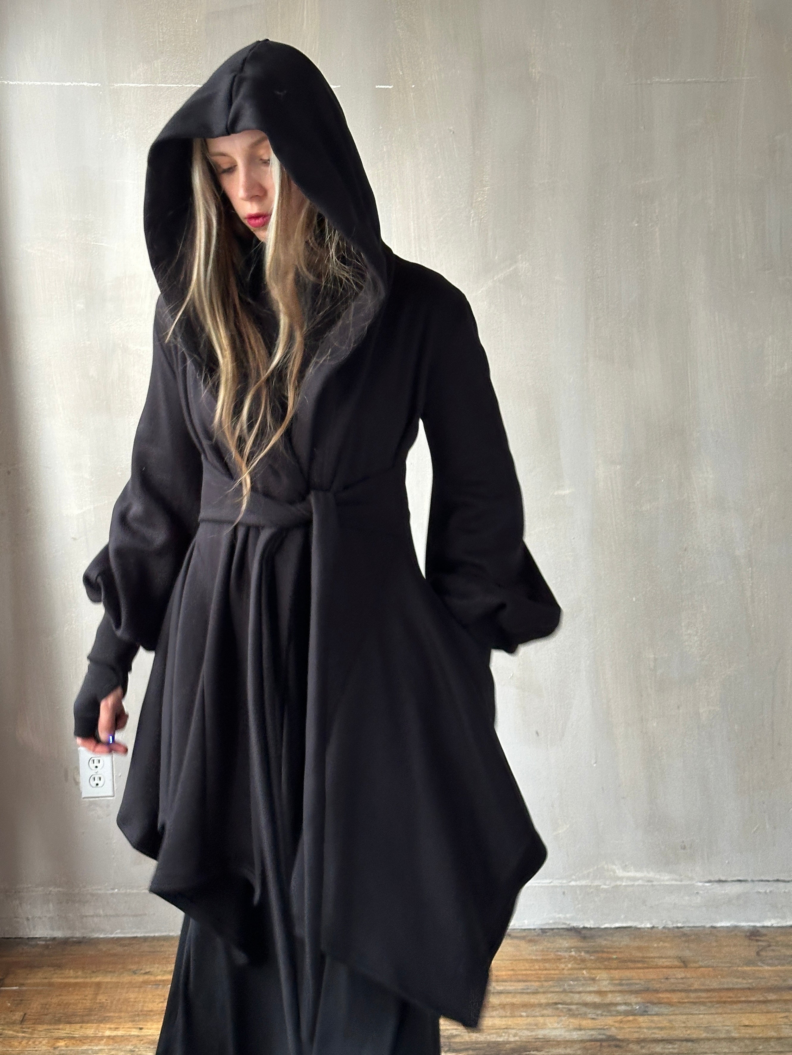 FW25: Tournure Jacket in Black Organic Fleece (Pre-Order)