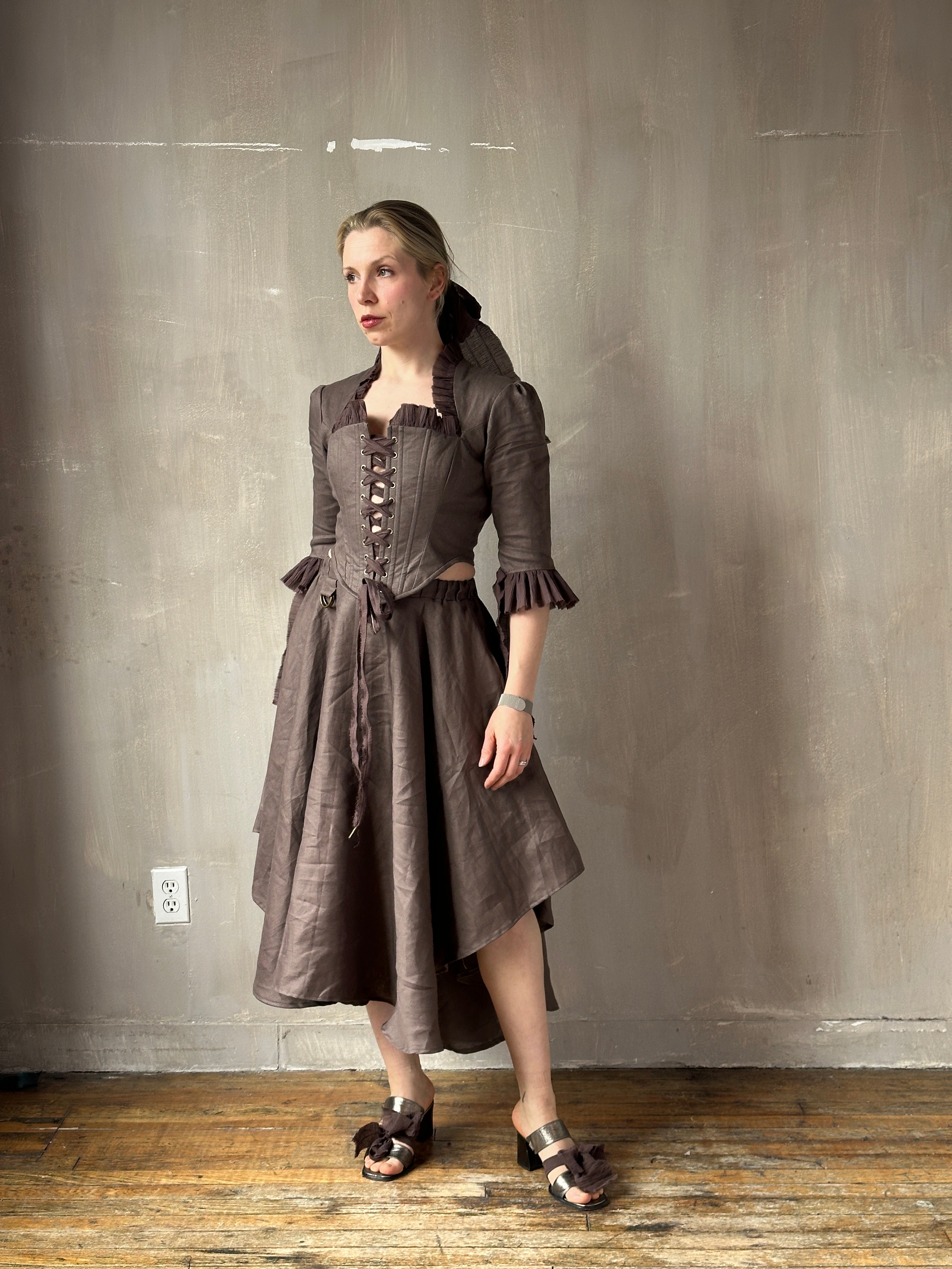 SS '26: Pastorale Set in Mauve Earth Linen (Pre-Order)