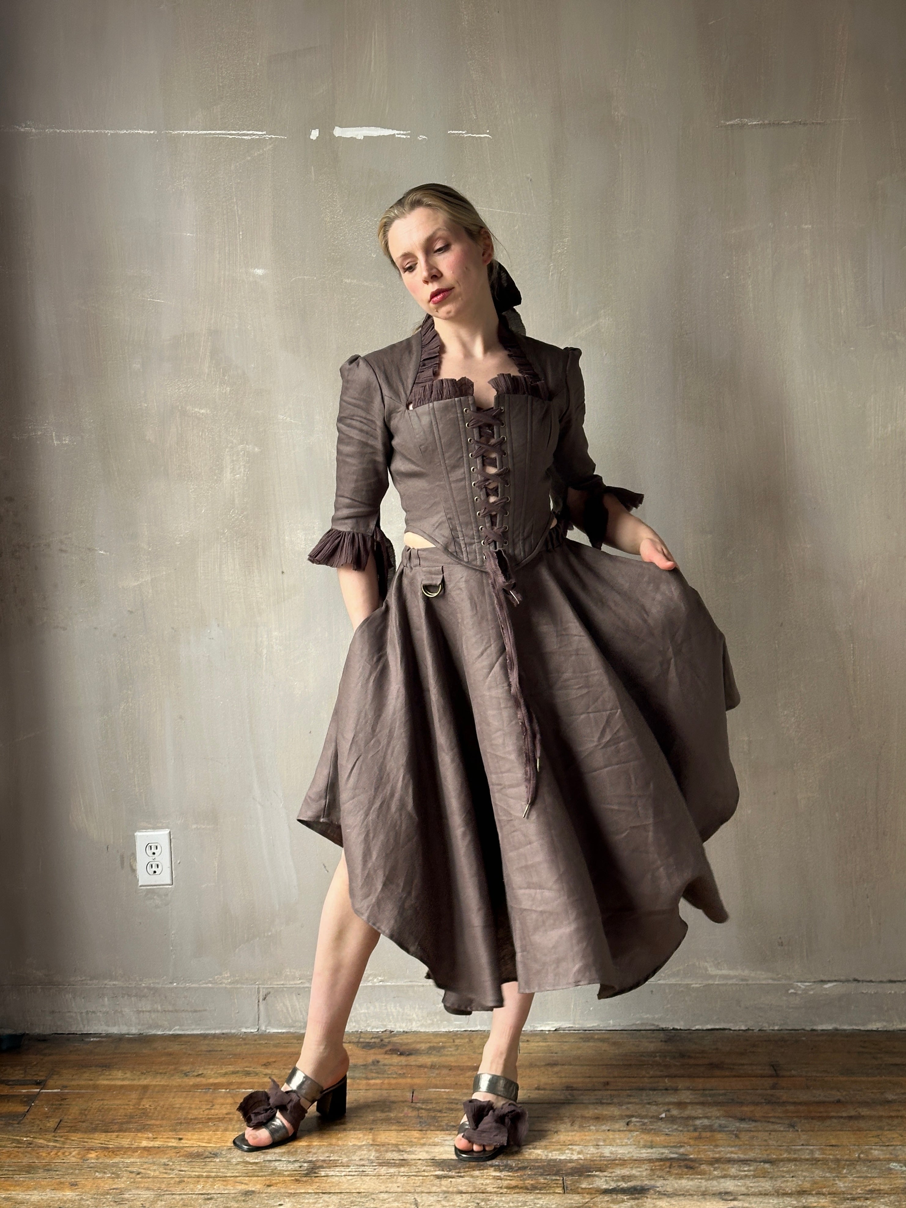 SS '26: Pastorale Set in Mauve Earth Linen (Pre-Order)