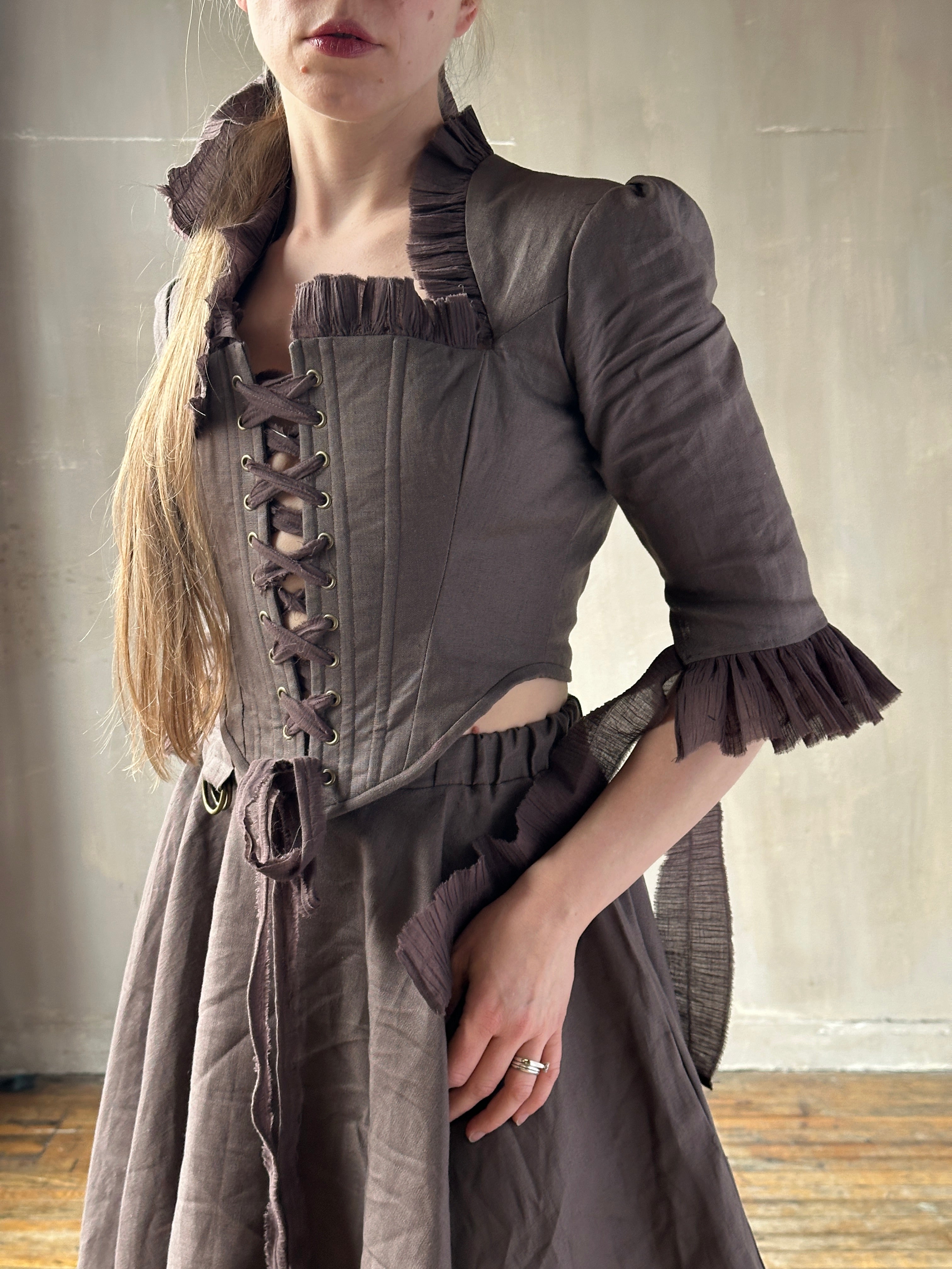 SS '26: Pastorale Set in Mauve Earth Linen (Pre-Order)