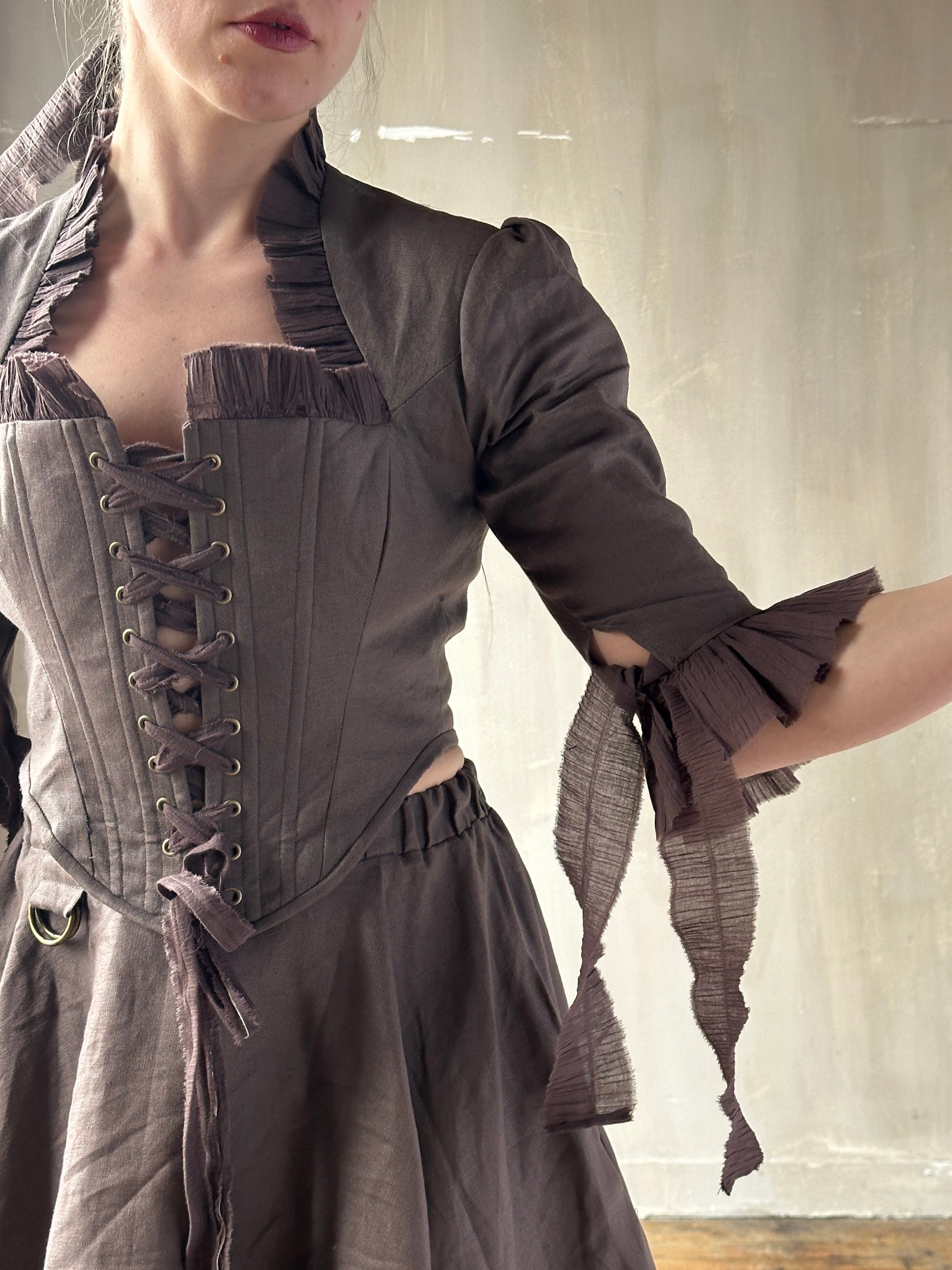 SS '26: Pastorale Set in Mauve Earth Linen (Pre-Order)