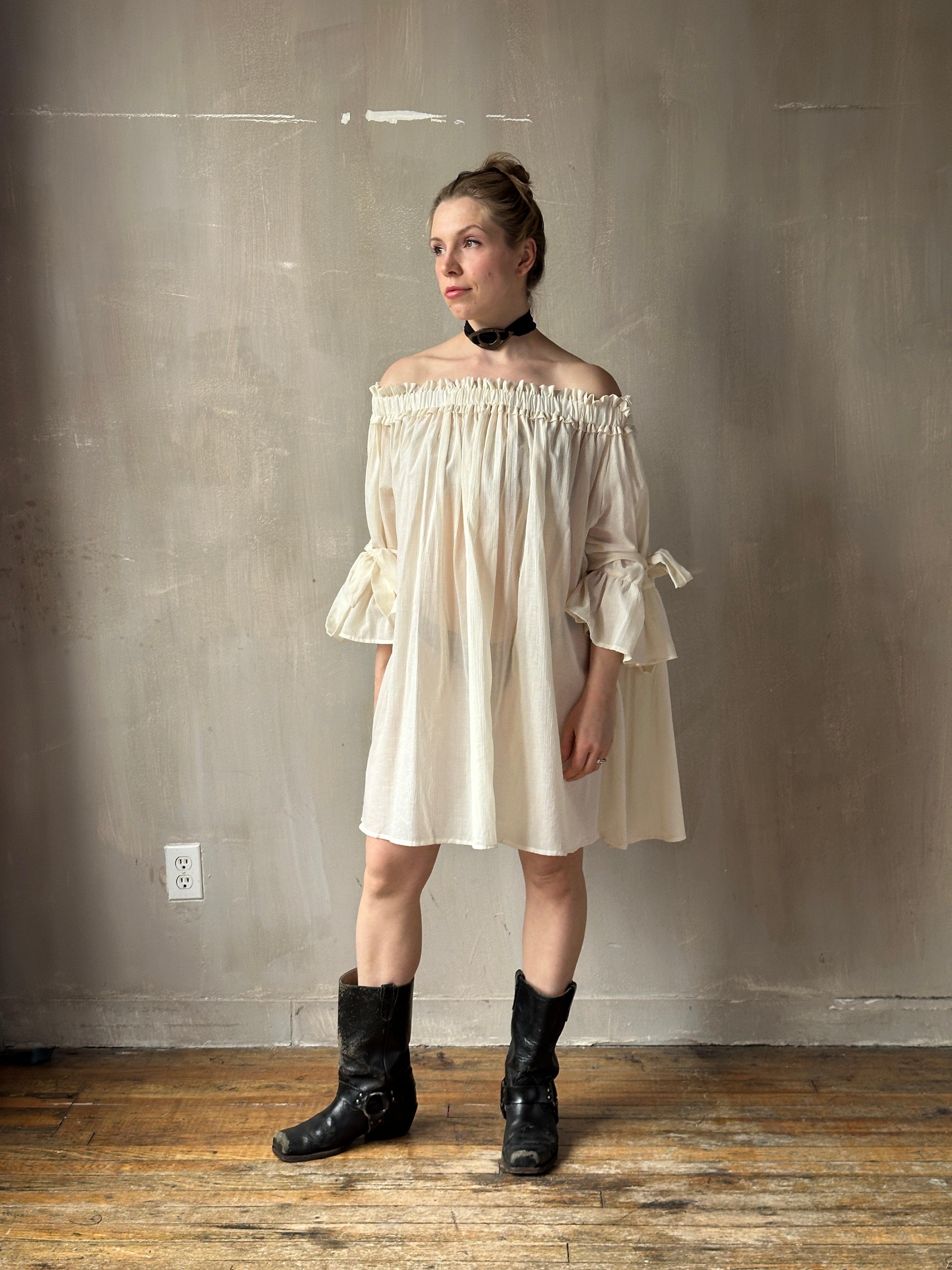 Spring '26: Paperbag Tunic in Parchment Cotton Voile (Pre-Order)