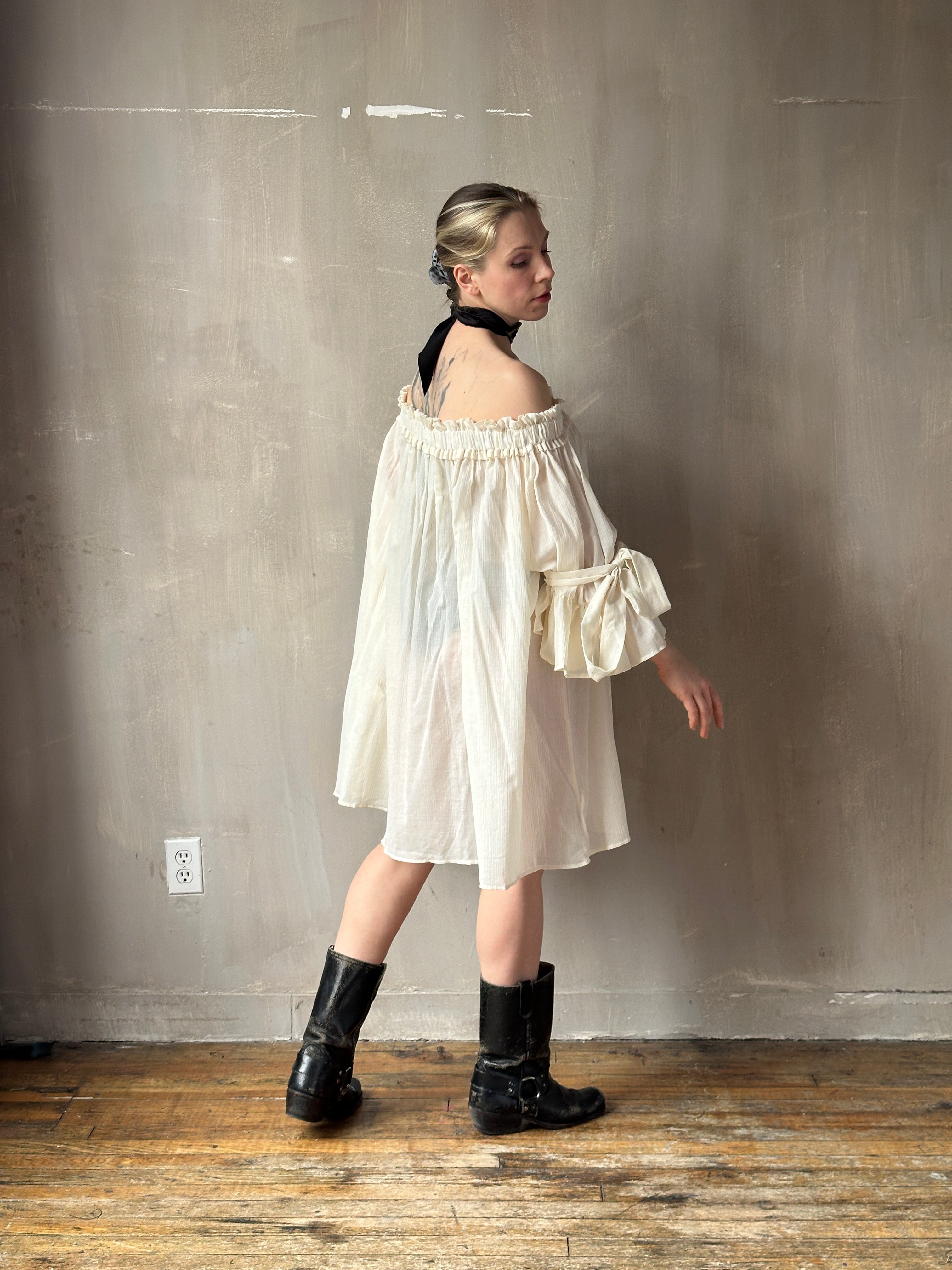 Spring '26: Paperbag Tunic in Parchment Cotton Voile (Pre-Order)