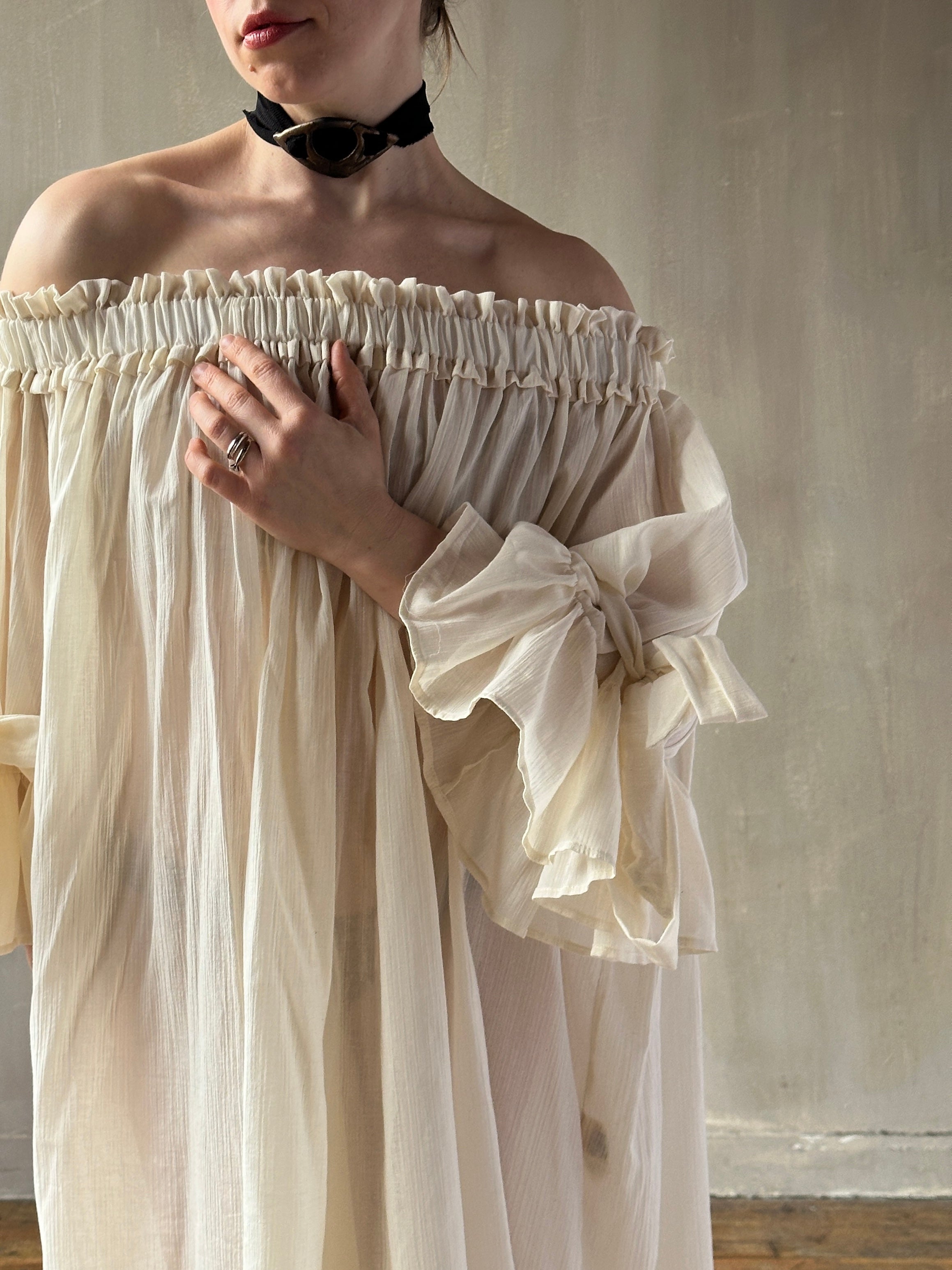 Spring '26: Paperbag Tunic in Parchment Cotton Voile (Pre-Order)