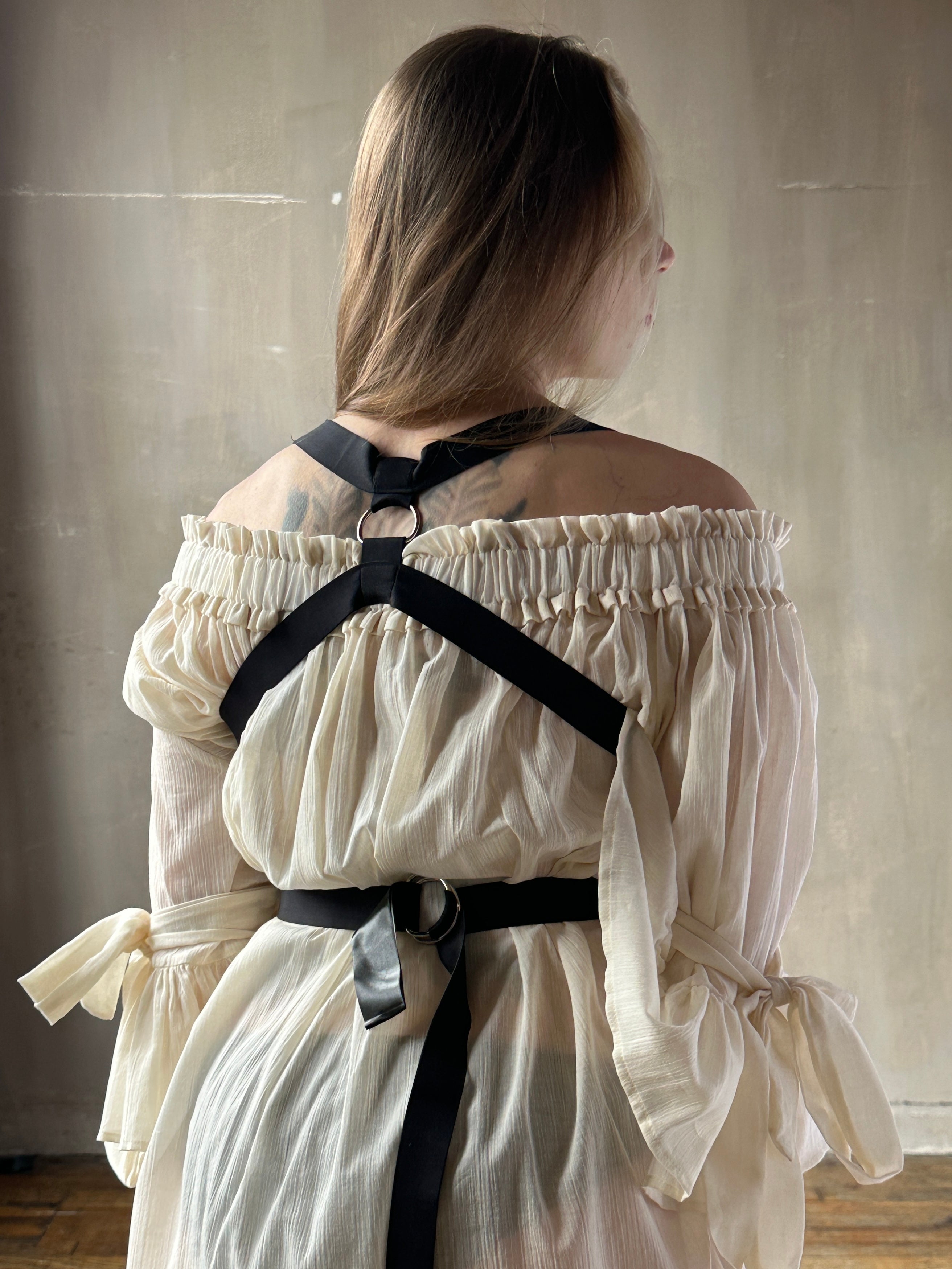 Spring '26: Reversible Crossover Harness in Cotton Sateen Elastic (Pre-Order)