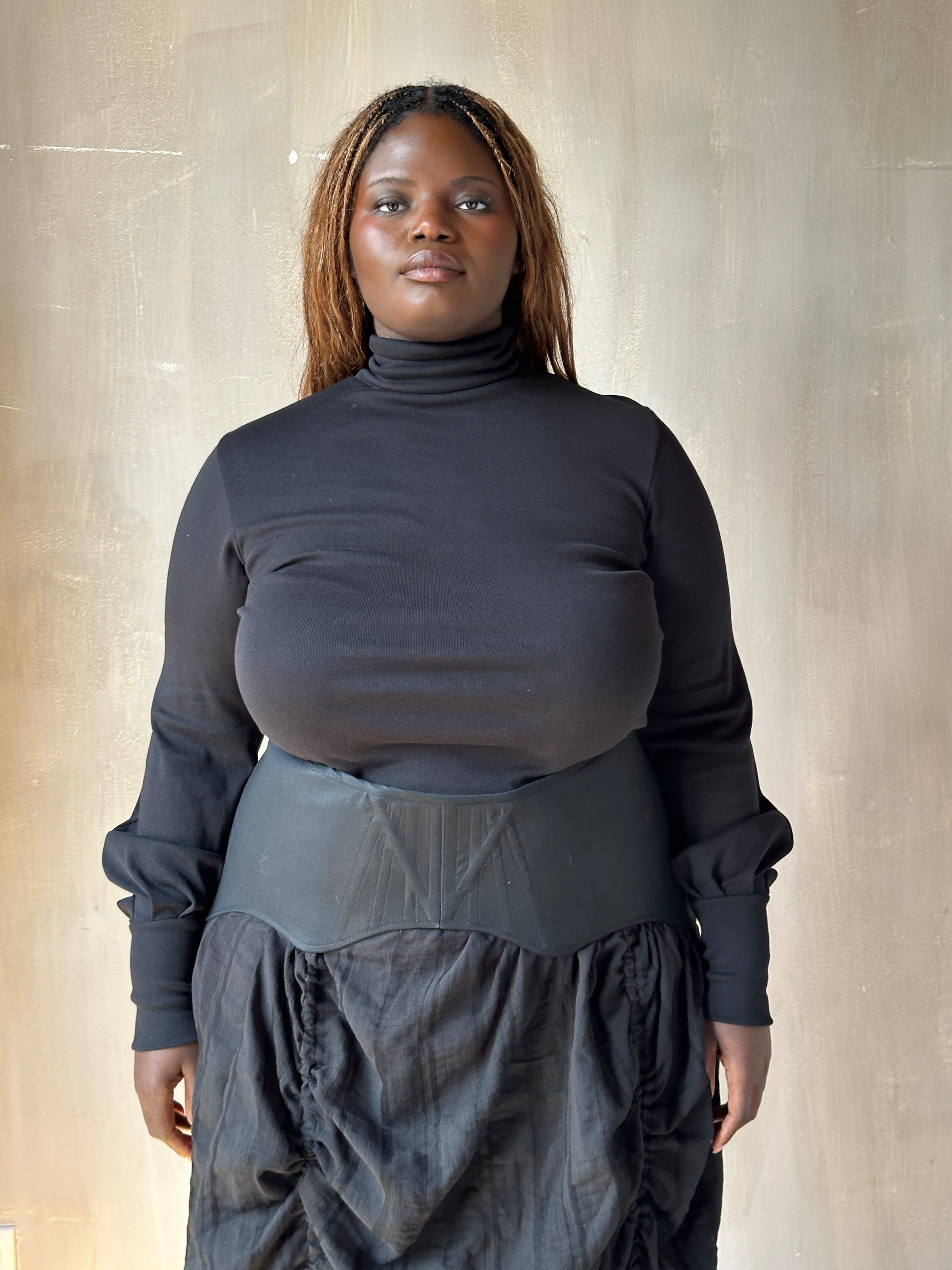 Sample Sale: Corset Saddle Belt in Wool (40-43" Waist)