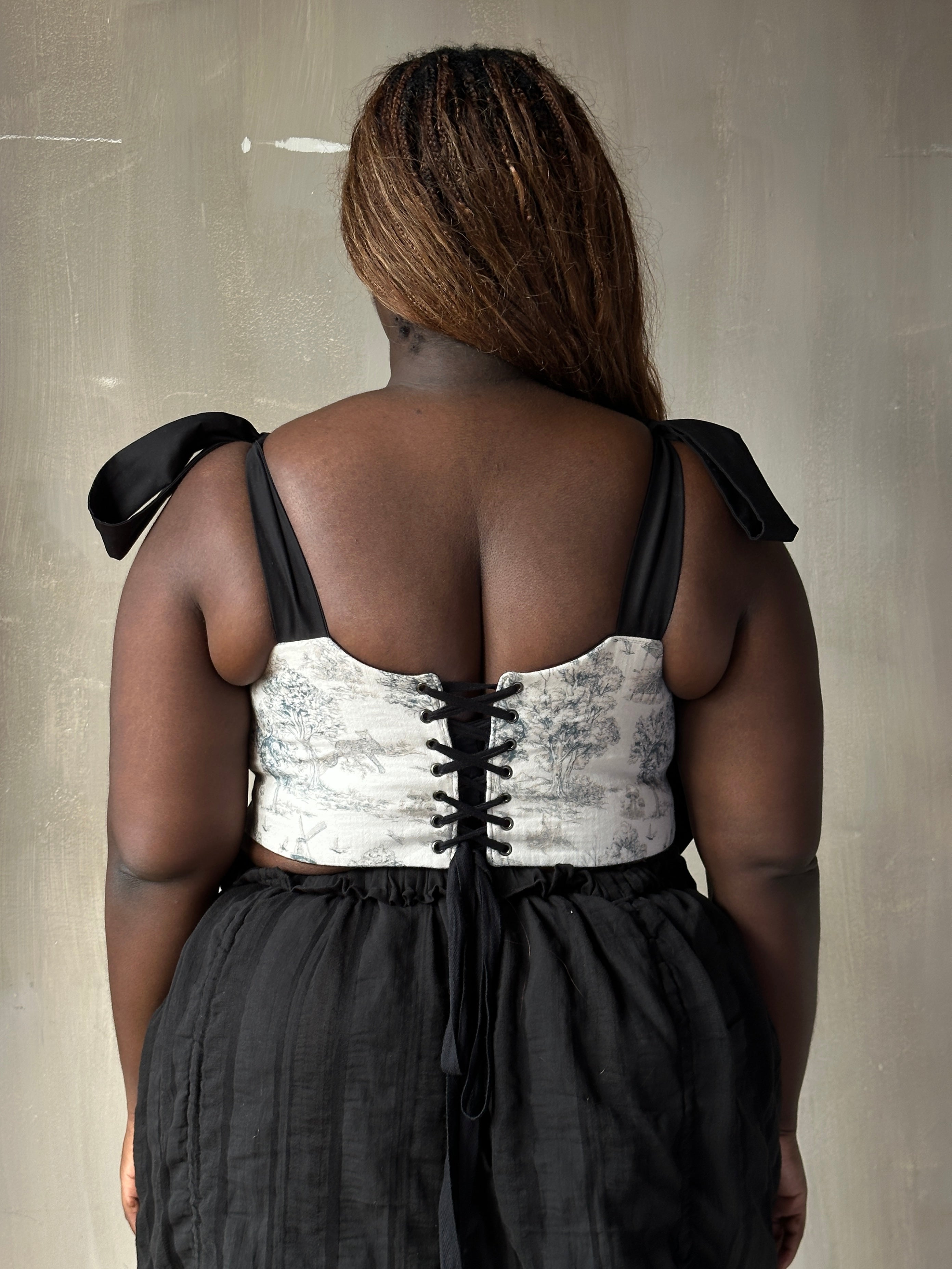 FW25: Corset Vest in Toile de Jouy (Pre-Order)