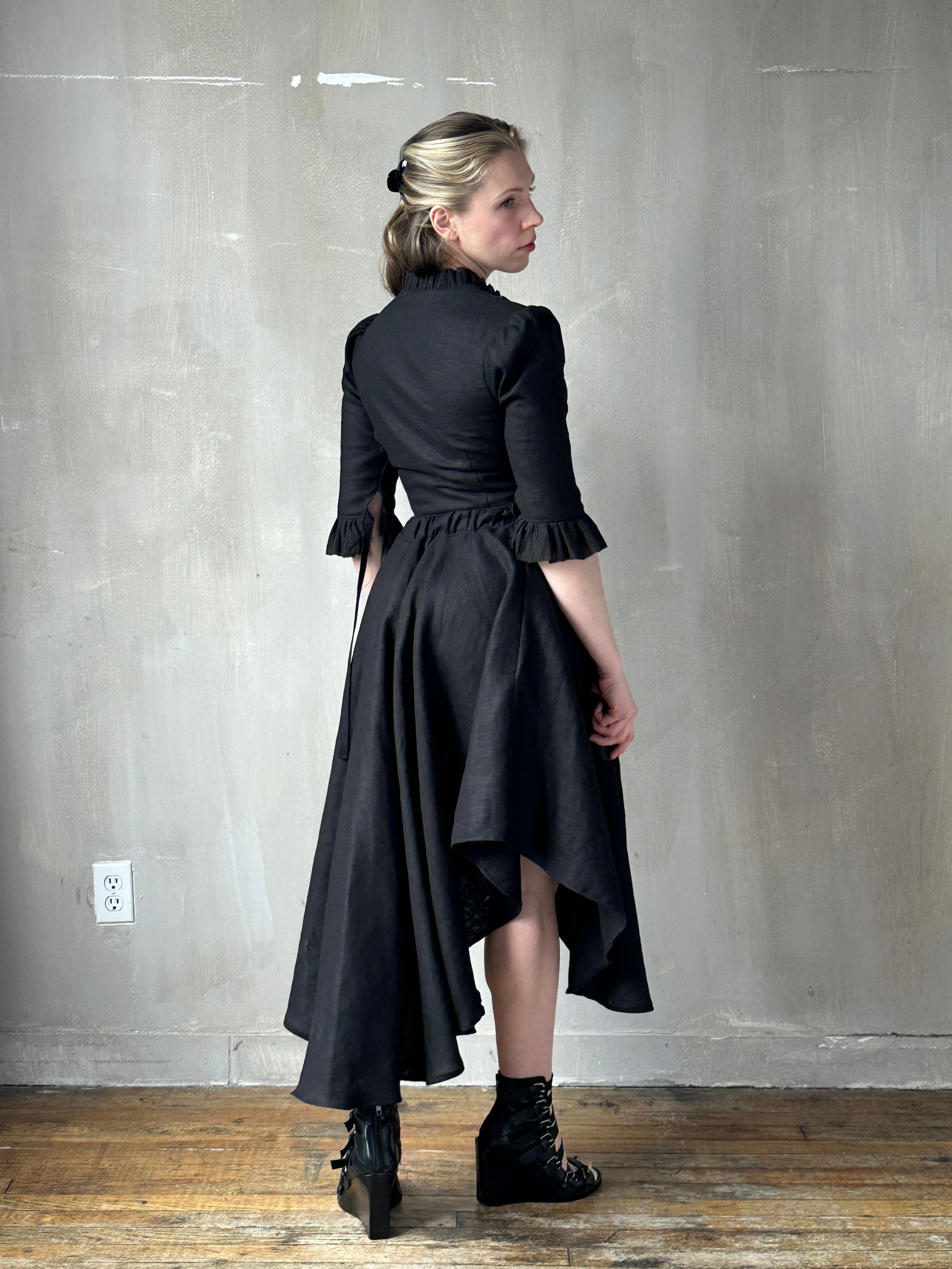 SS '26: Pastorale Set in Black Linen (Pre-Order)