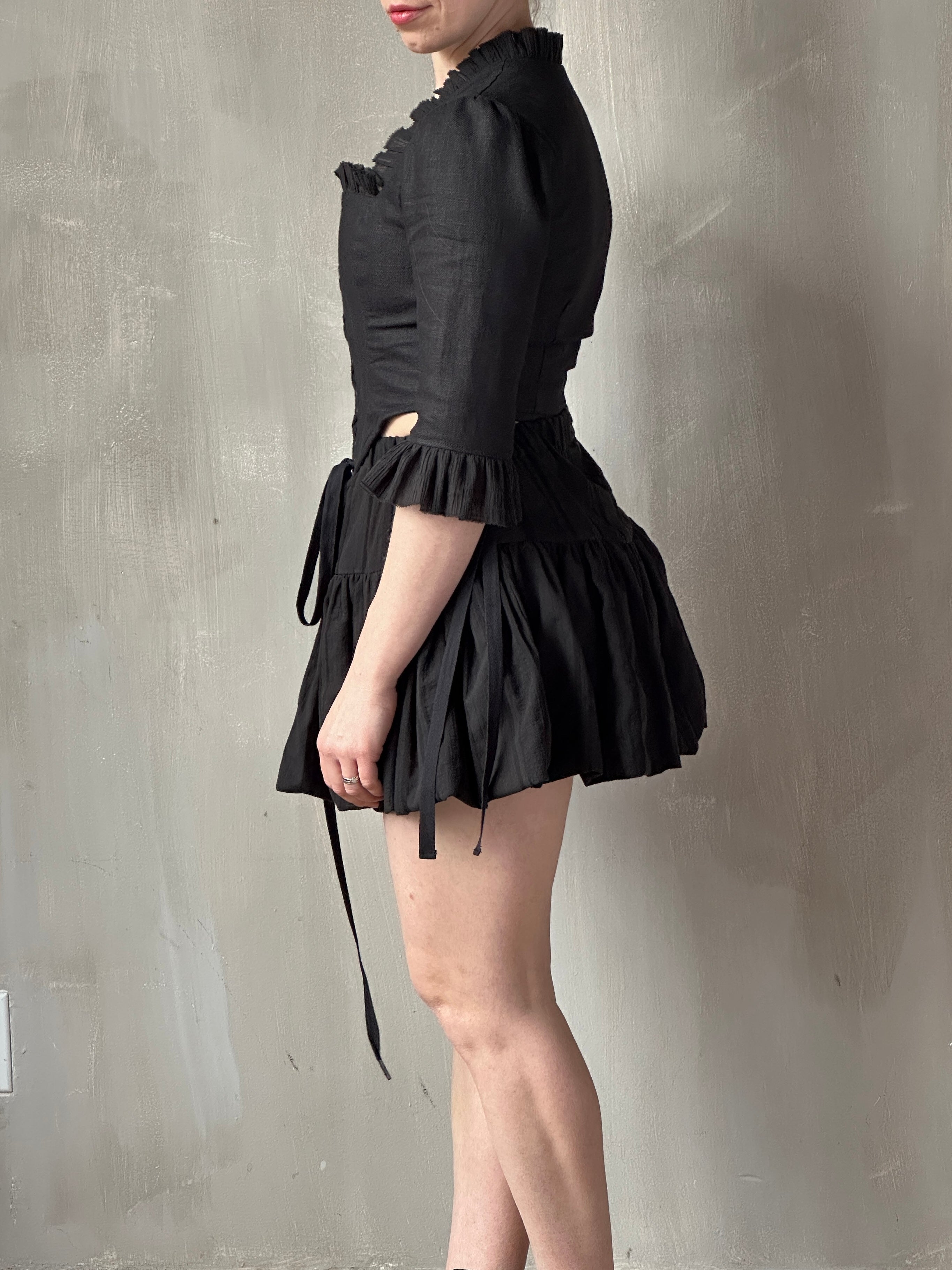 Spring '26: Bubble Skort in Black Jacquarde Stripe (Pre-Order)